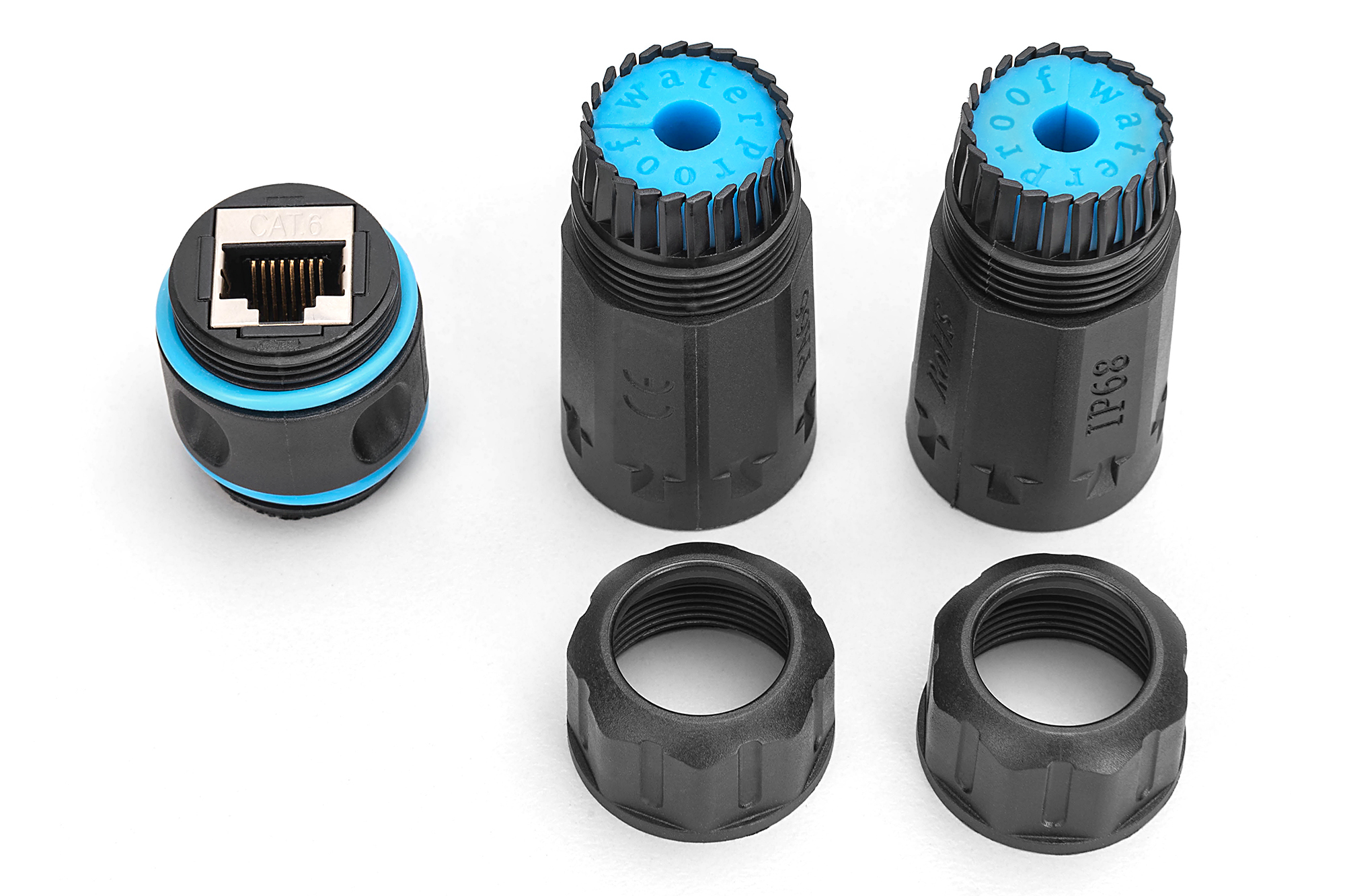 Коннектор DIGITUS CАТ 6A RJ45-RJ45, STP, outdoor IP68 (DN-93905-OD) фото 3