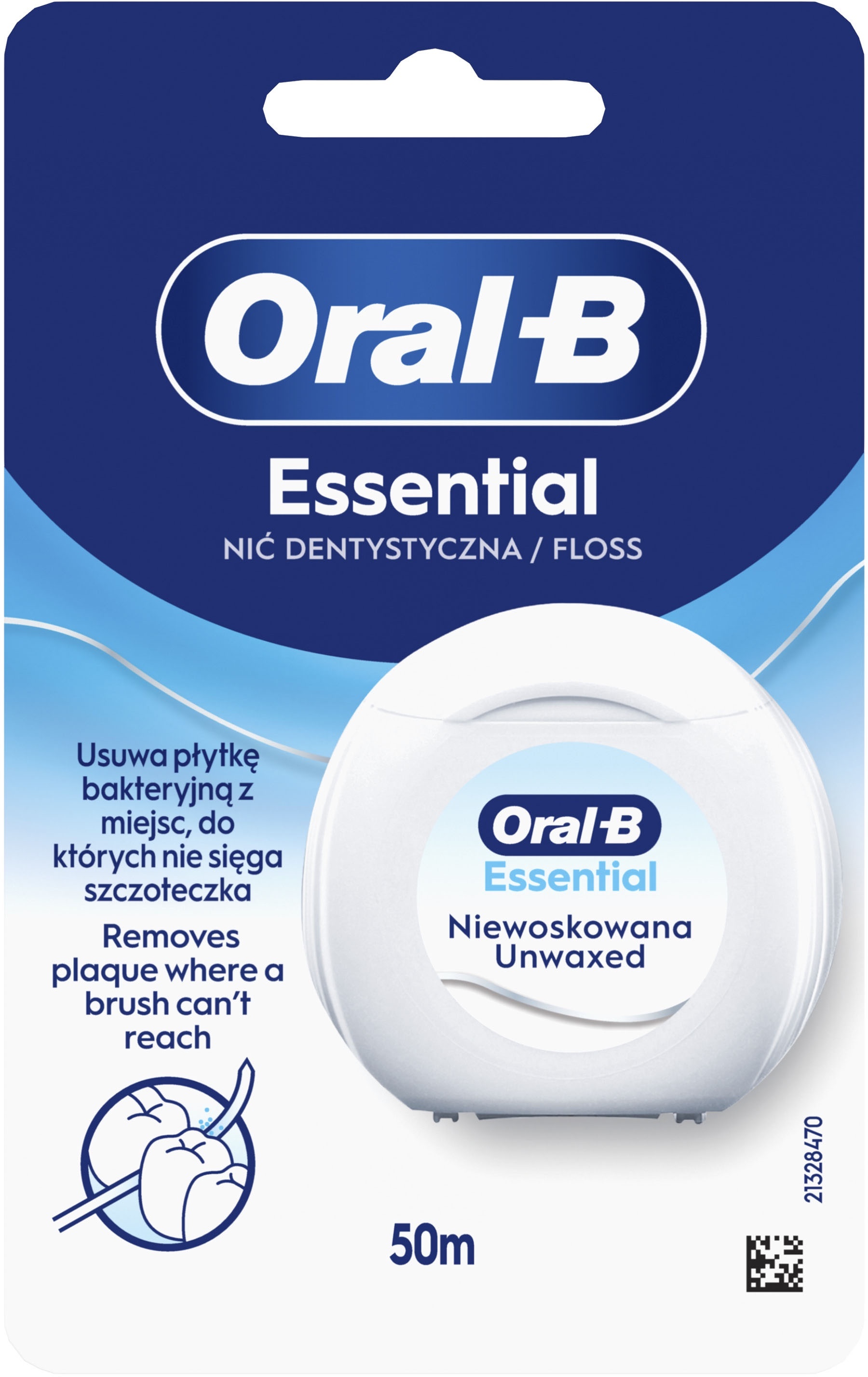 Зубная нить Oral-B Essential Floss Невощенная 50 м фото 2