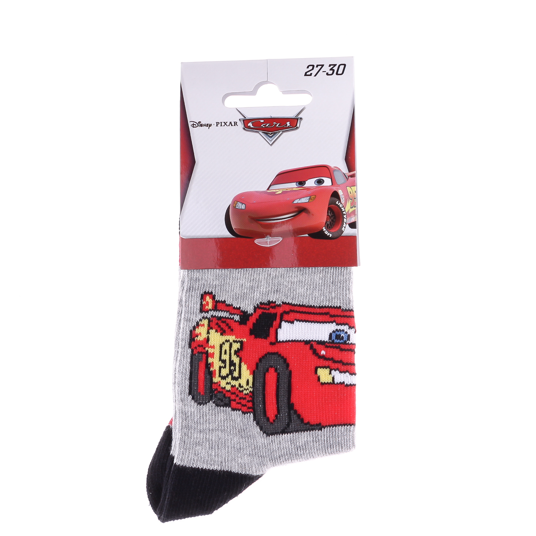 Шкарпетки дитячі Cars Damier 83841744-8 31-34 світло-сірі фото2