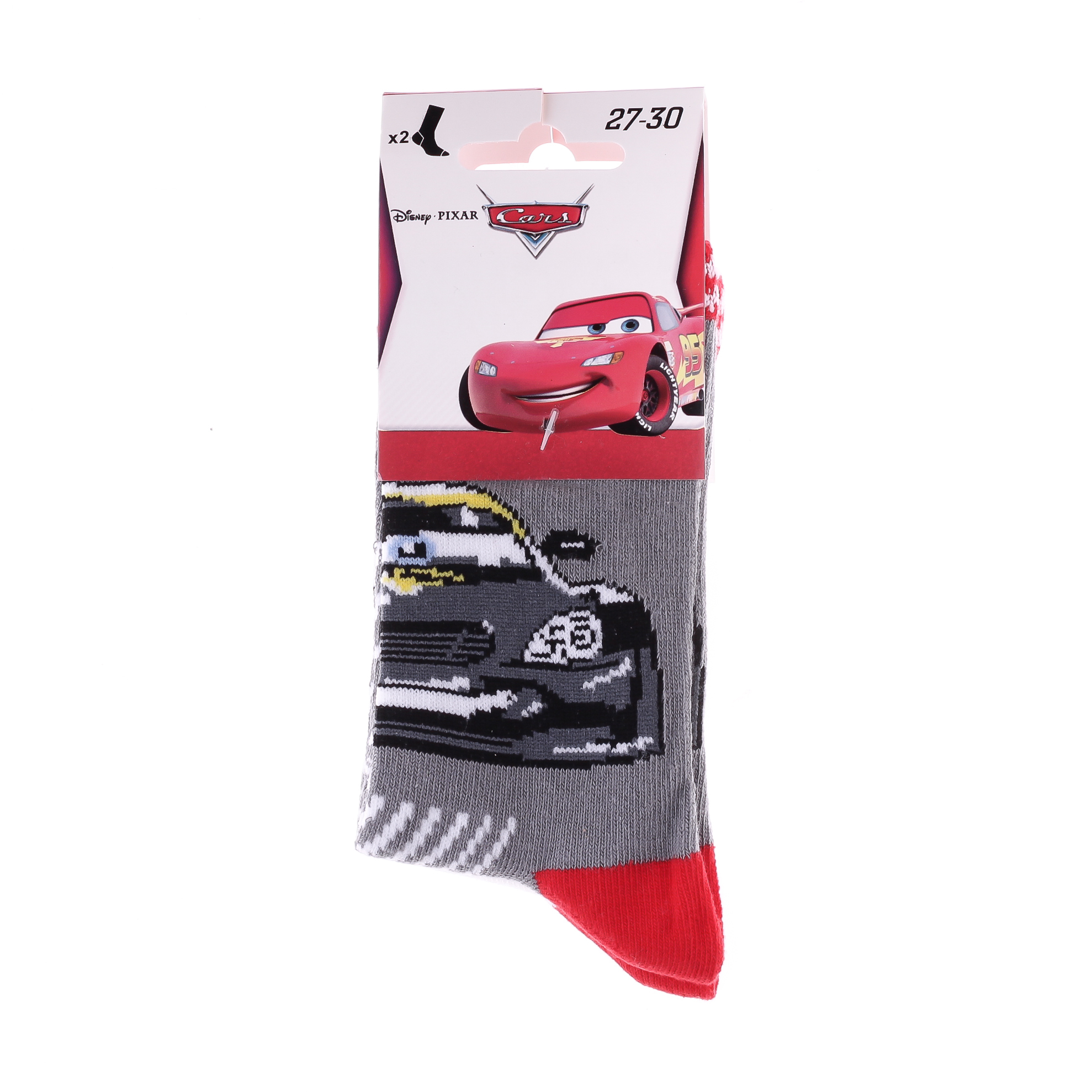 Набір шкарпеток дитячих Cars Socks 83150379-1 31-34 2 шт білі/сірі фото2