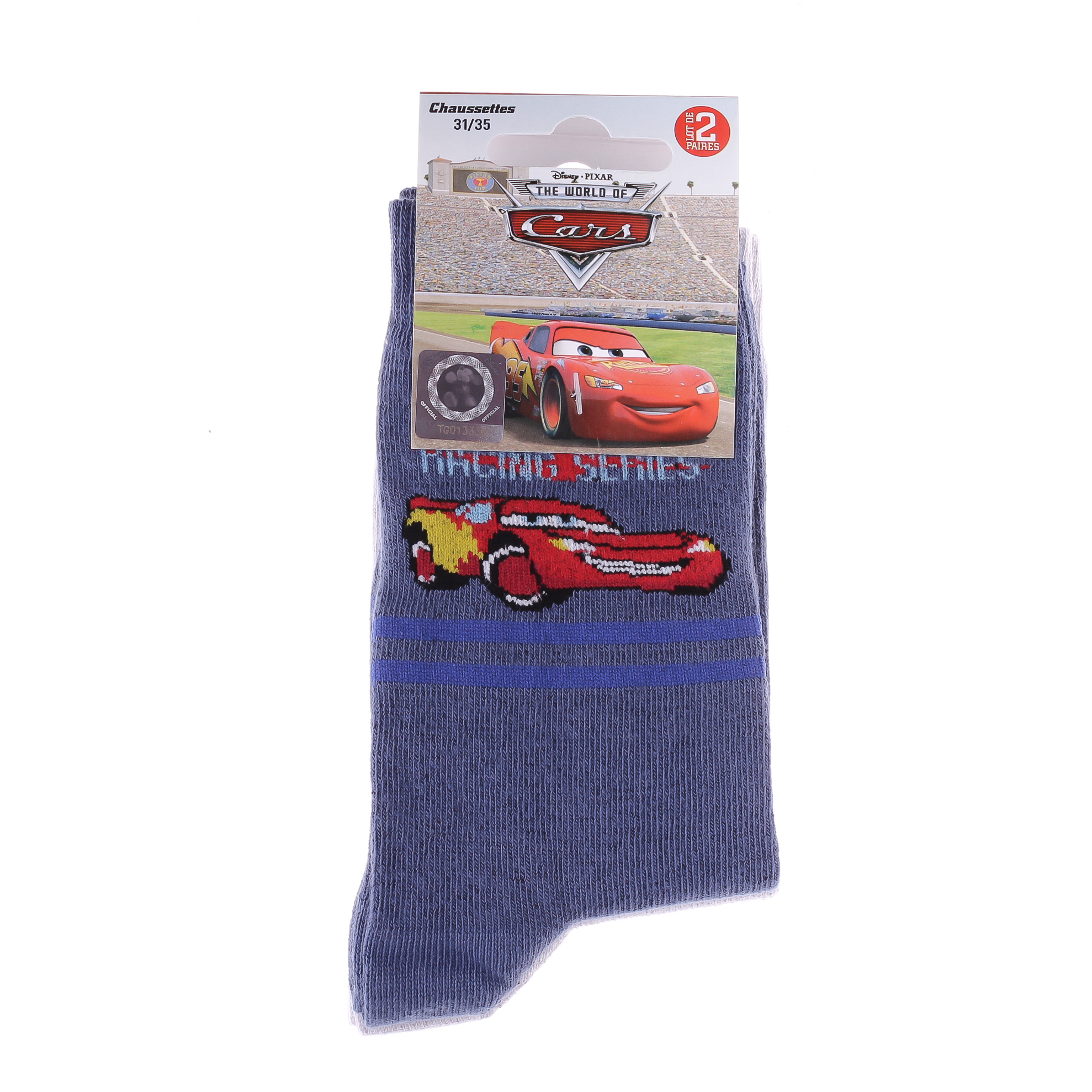 Набір шкарпеток дитячих Cars Socks 83077051-1 31-35 2 шт сіро-блакитні фото2