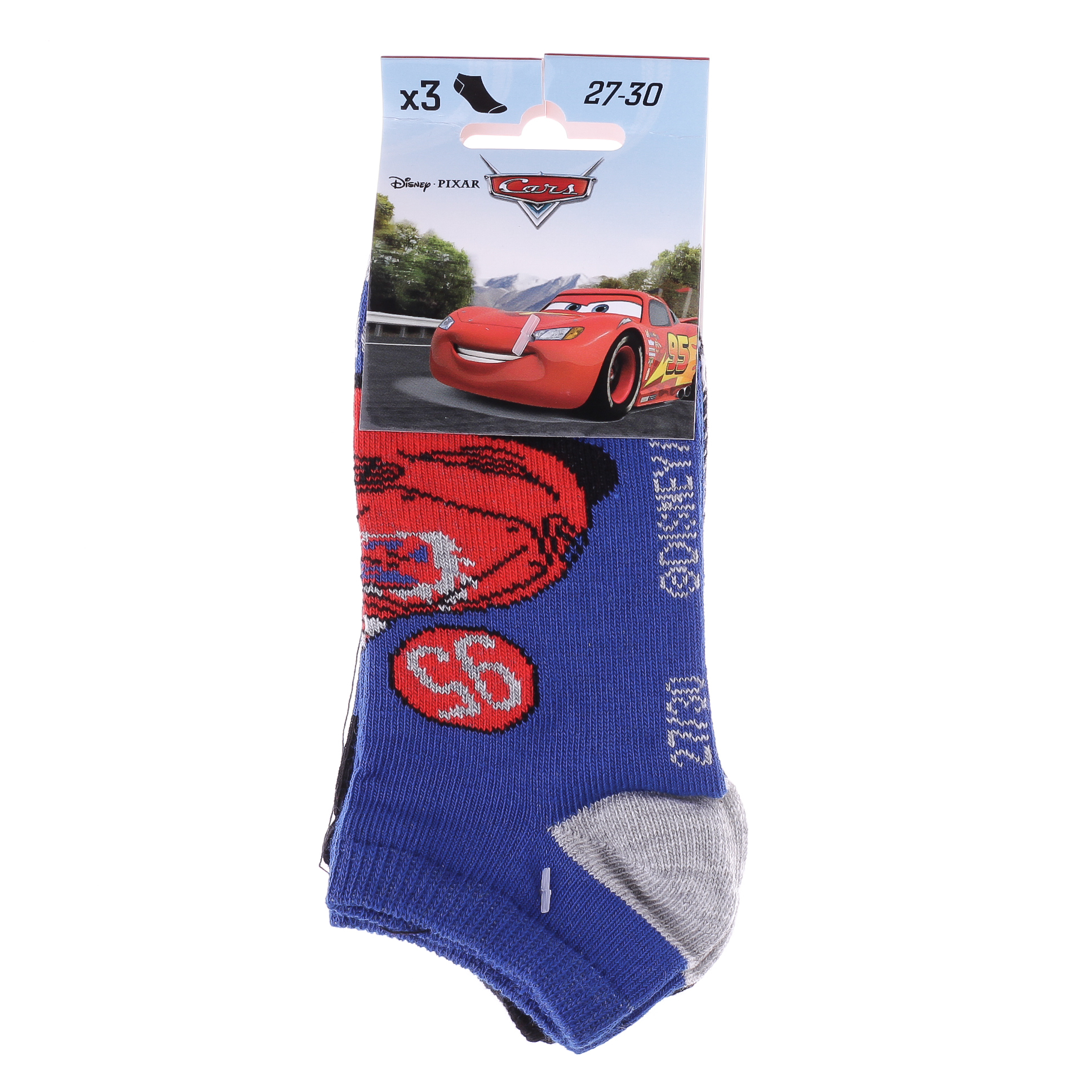 Набор носков детских Cars Socks 83150679-1 31-34 3 шт черные/серые/голубые фото2