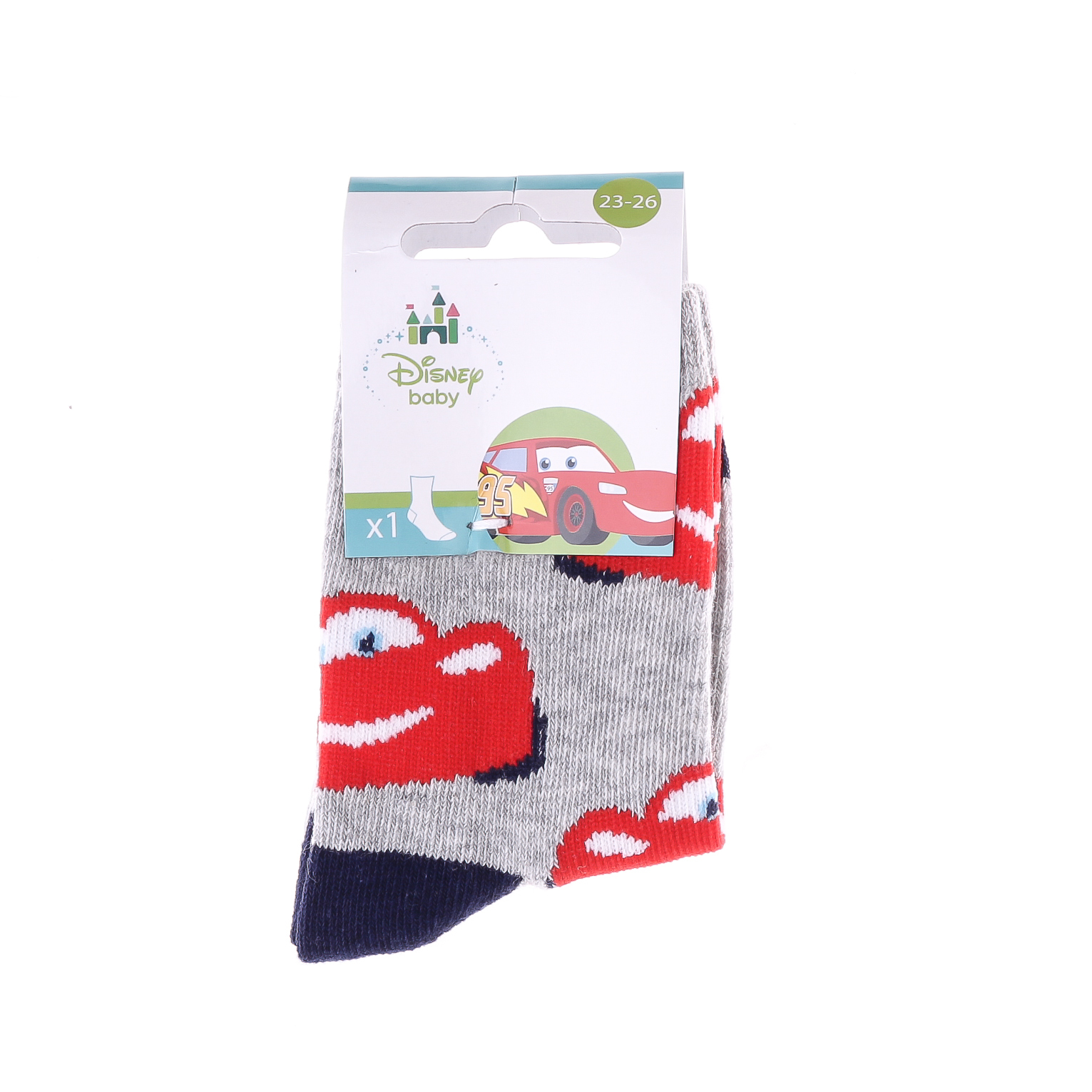 Шкарпетки дитячі Cars Socks 43897548-4 19-22 світло-сірі фото2