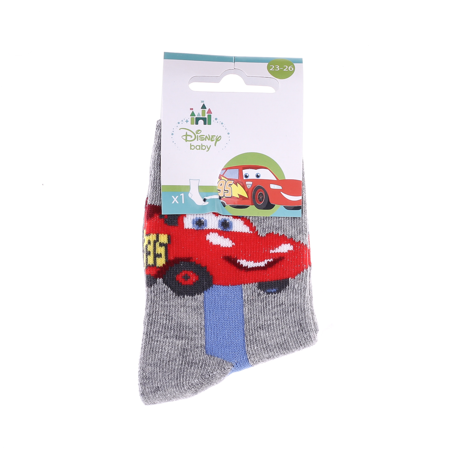 Шкарпетки дитячі Cars Socks 43897548-7 19-22 світло-сірі фото2
