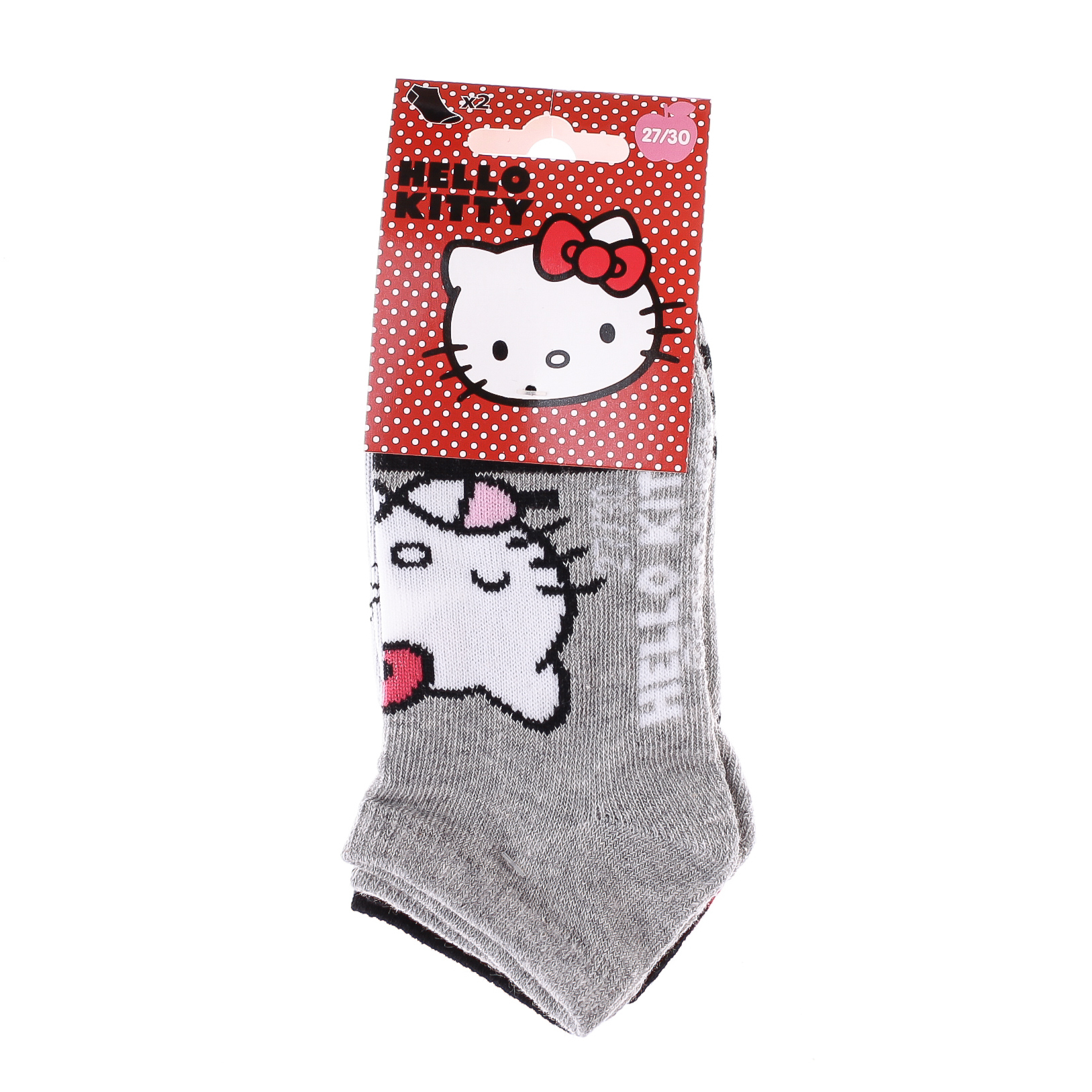 Набор носков детских Hello Kitty Socks 37712-1 27-30 2 шт серые/черные фото2