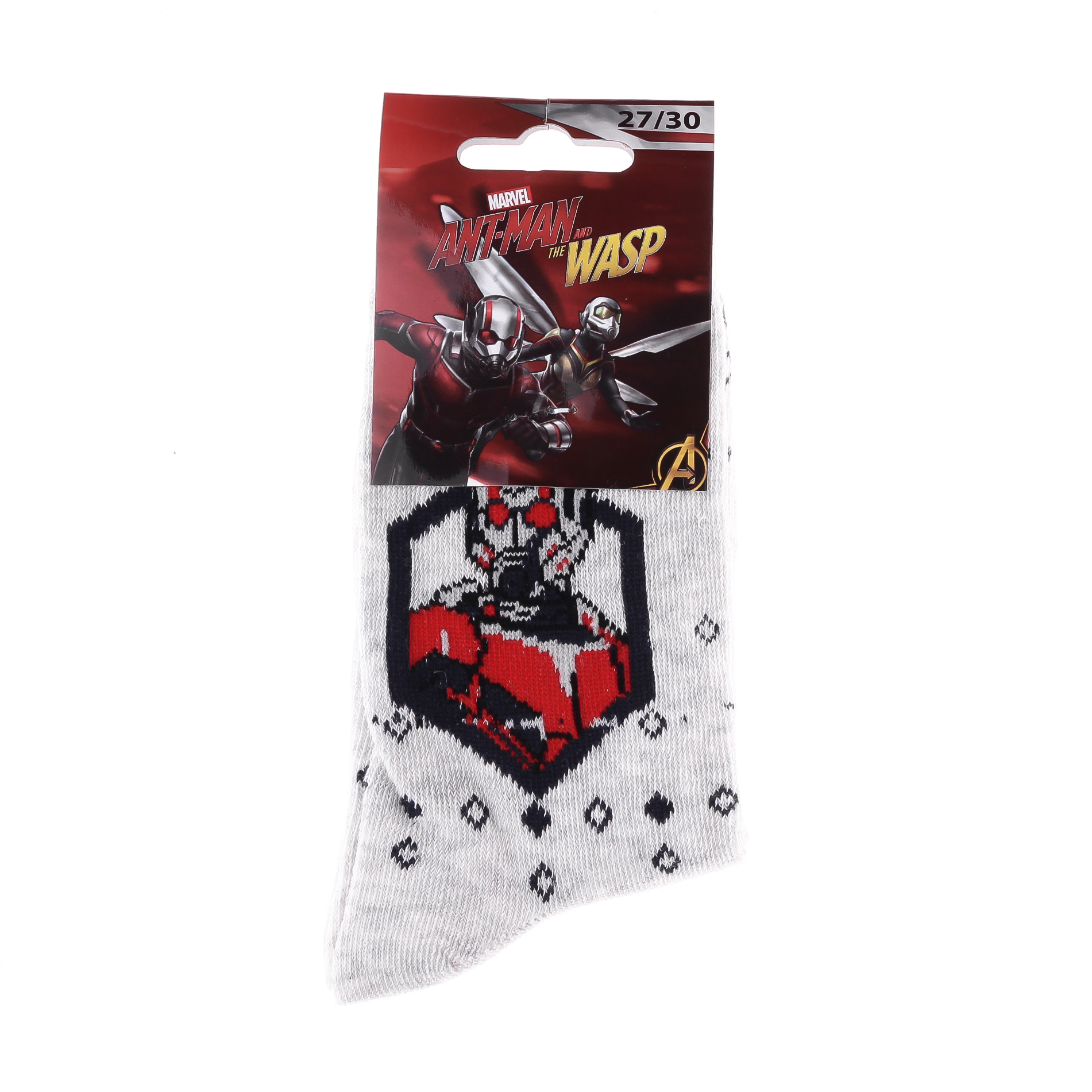 Шкарпетки дитячі Marvel Buste + Damier De Points 83895348-7 35-38 світло-сірі фото2
