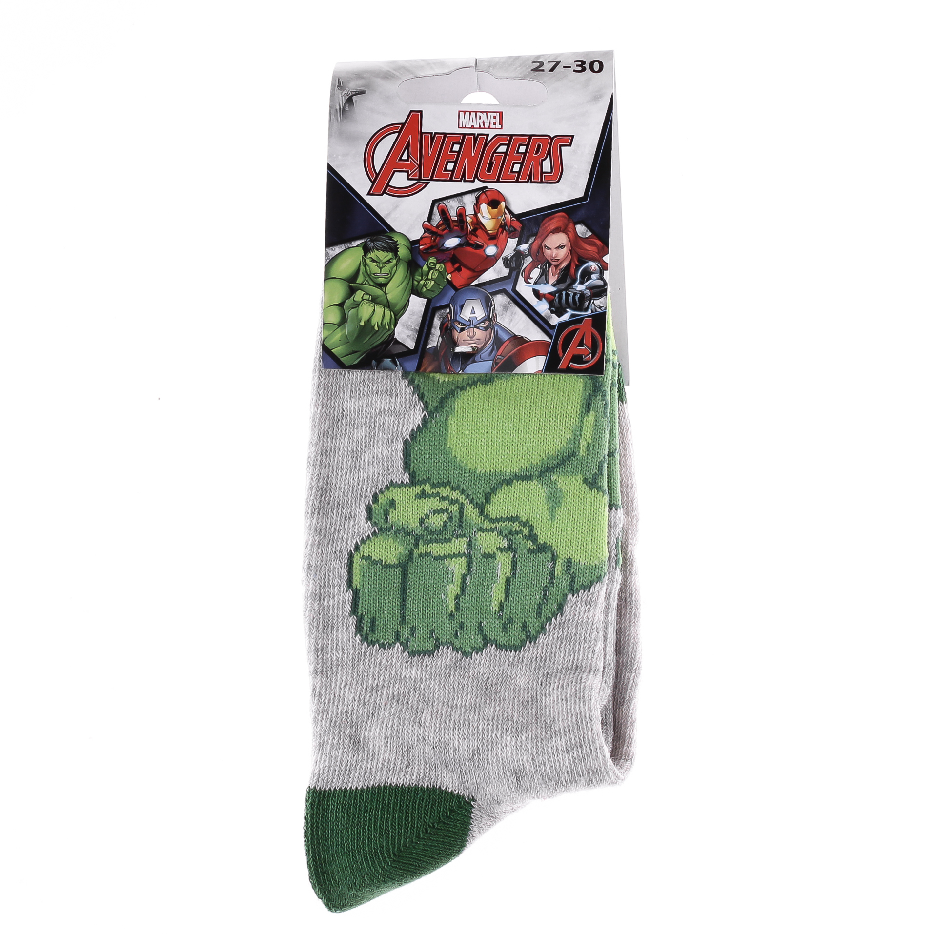 Шкарпетки дитячі Marvel Hulk 83891648-6 27-30 світло-сірі фото2
