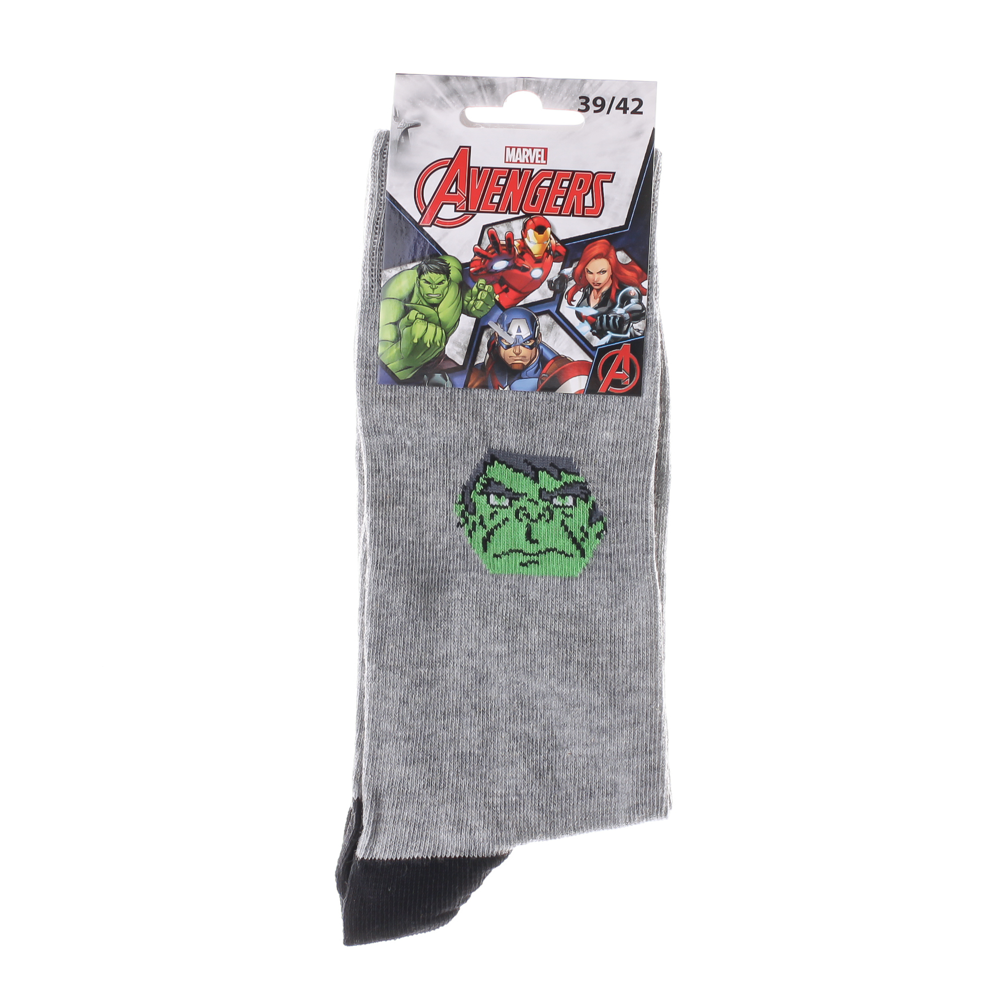 Шкарпетки дитячі Marvel Hulk 93152262-4 39-42 світло-сірі фото2