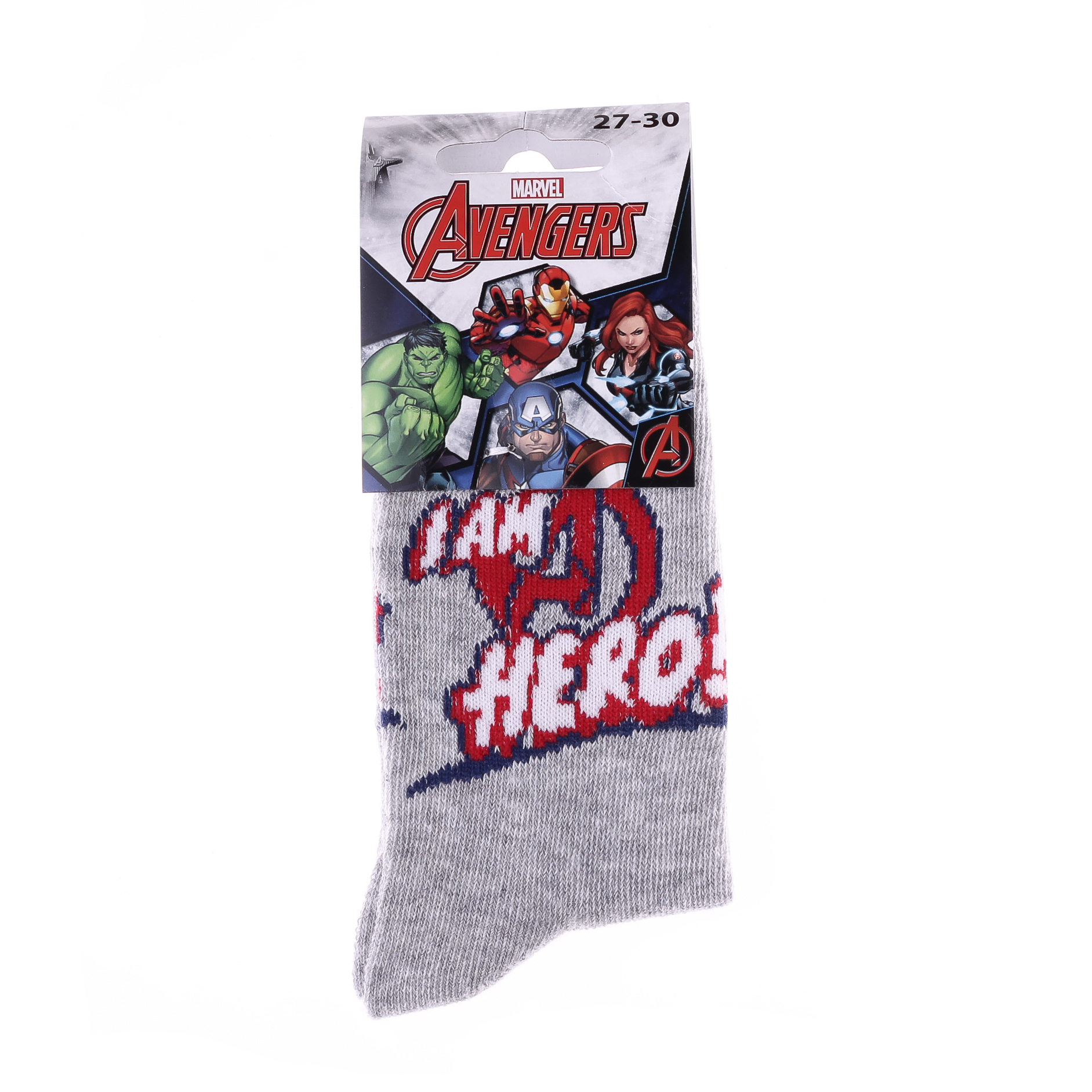 Шкарпетки дитячі Marvel I Am A Hero 83899320-1 27-30 світло-сірі фото2