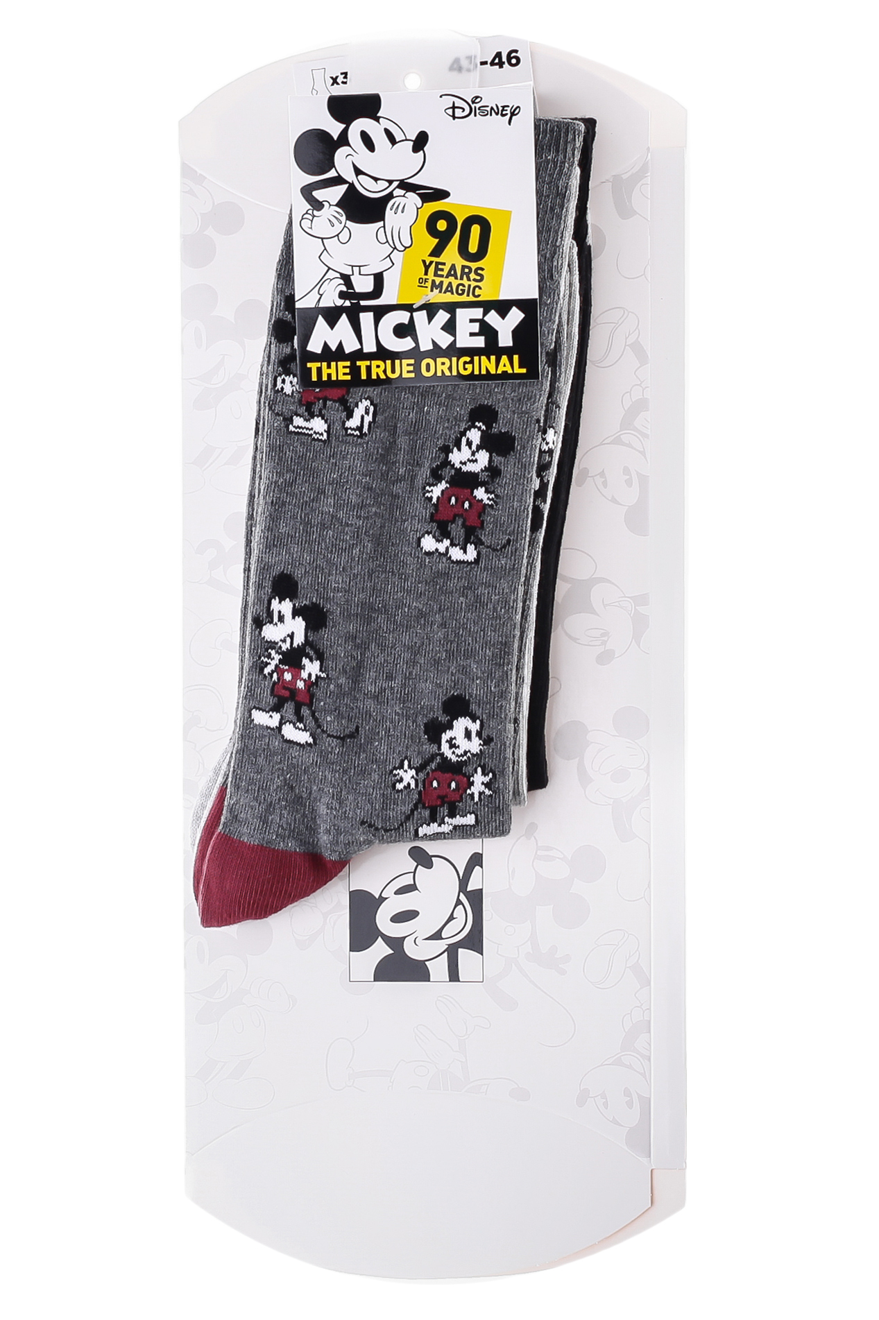 Шкарпетки дитячі Disney Mickey Ecriture Dans Mickey 93154162-1 39-42 сірі/чорні фото4
