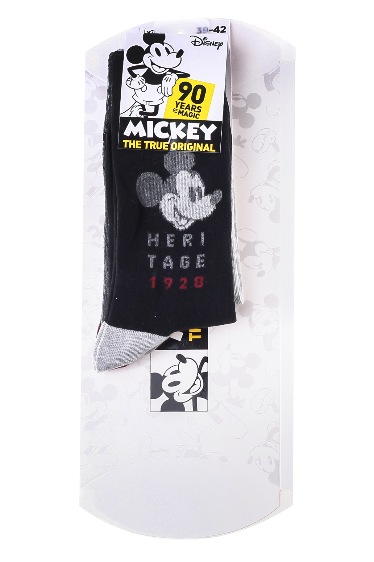 Шкарпетки дитячі Disney Mickey Ecriture Dans Mickey 93154162-1 43-46 сірі/чорні фото2