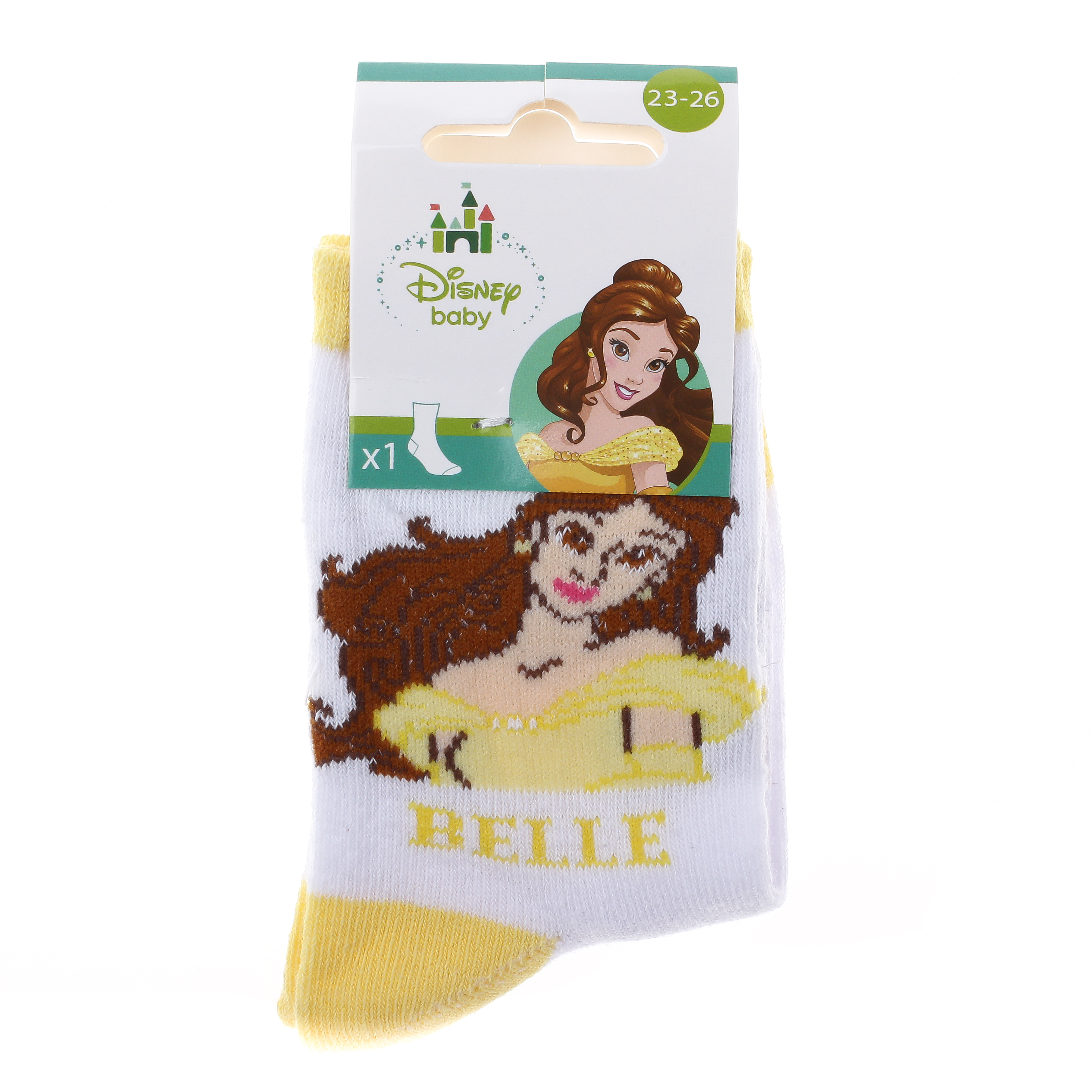 Шкарпетки дитячі Pj Masks Belle 43891047-3 23-26 білі/світло-жовті фото2