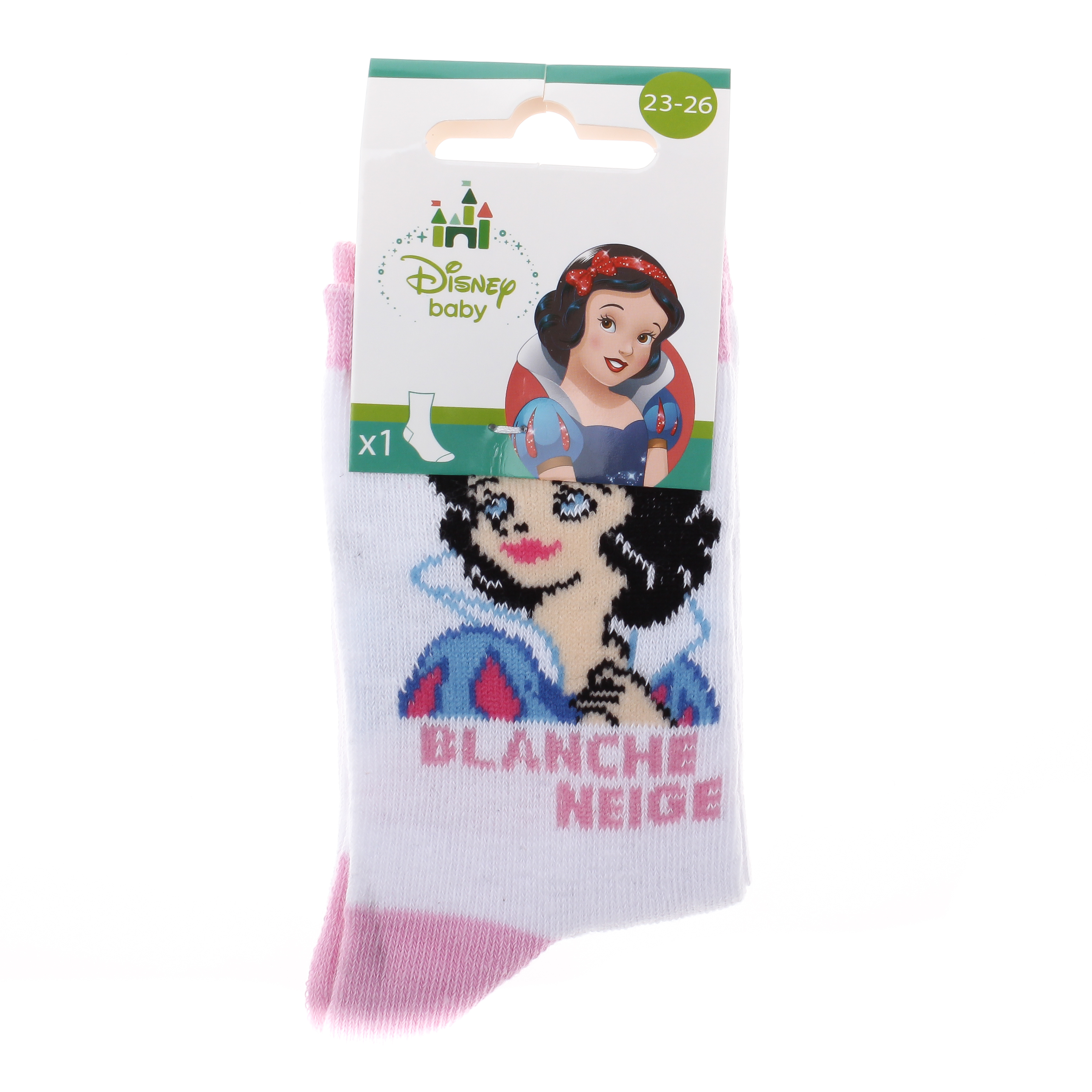 Шкарпетки дитячі Disney Princess Blanche Neige 43891047-6 19-22 рожеві/сірі фото2