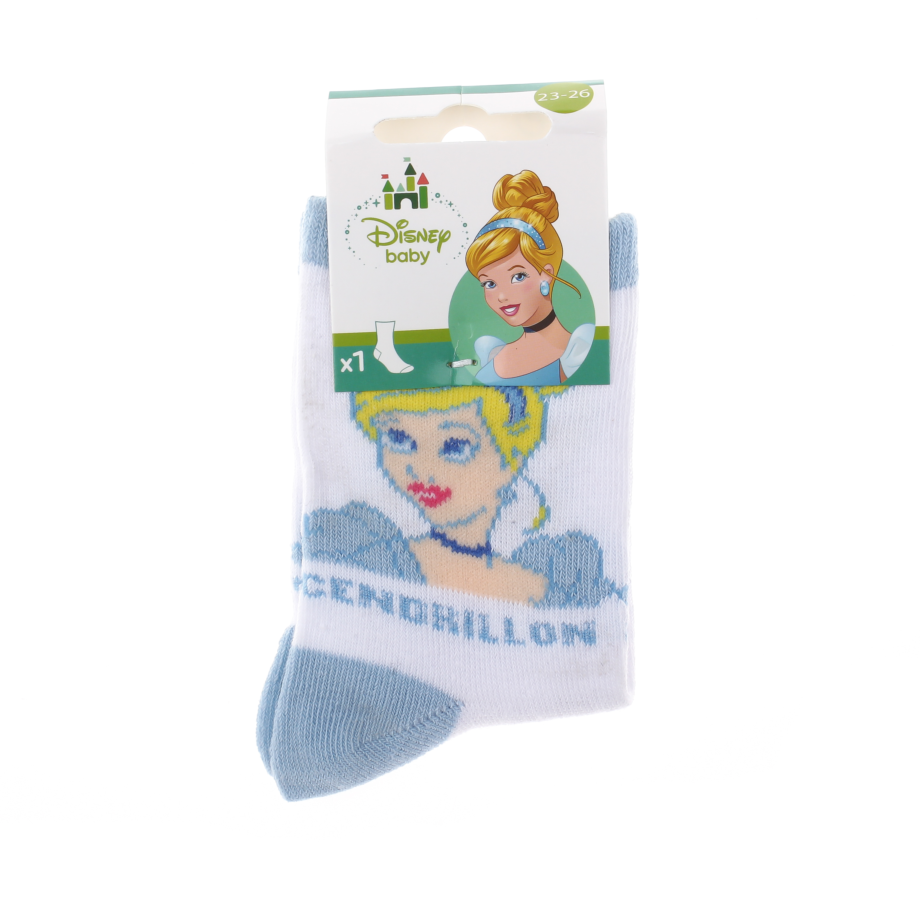 Шкарпетки дитячі Disney Princess Cendrillon 43891047-1 23-26 блакитні фото2