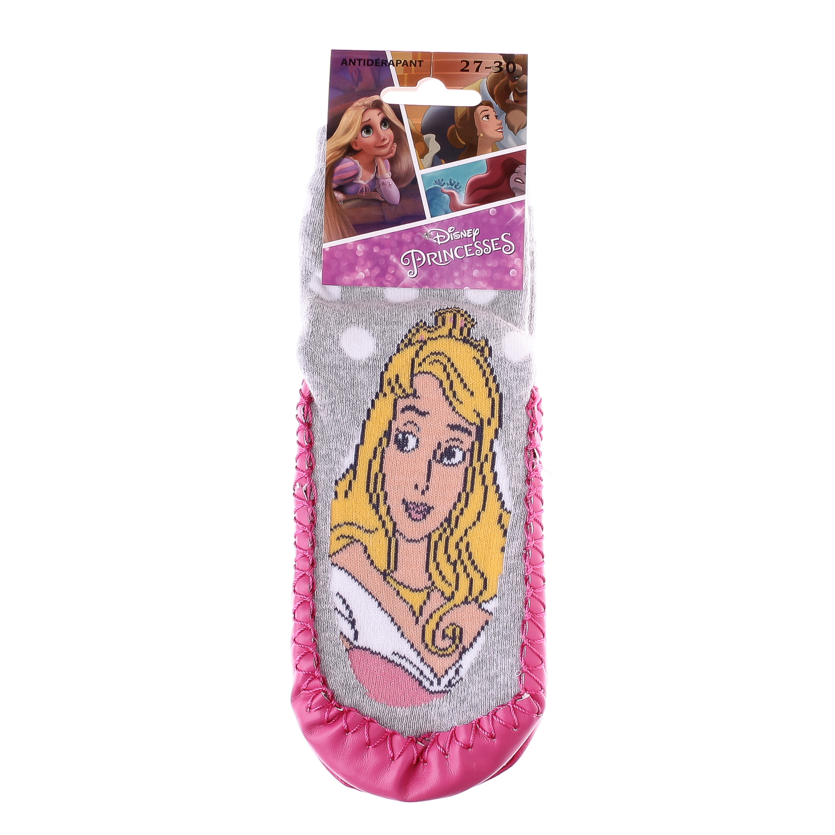 Шкарпетки дитячі Disney Princess Fuchsia 32051391-1 27-30 світло-сірі фото2