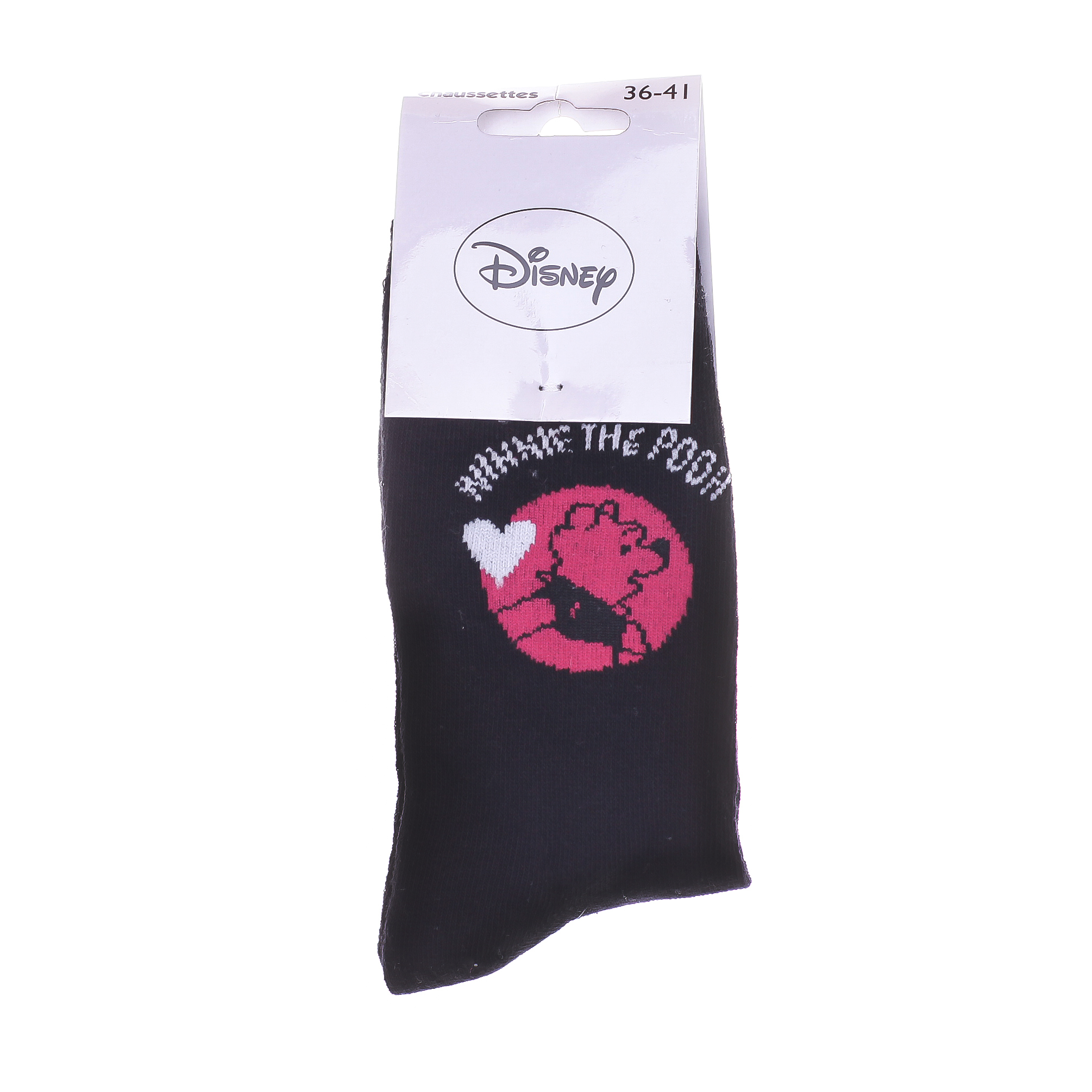 Шкарпетки дитячі Winnie Disney Winnie 13896420-2 36-41 чорні/рожеві фото2