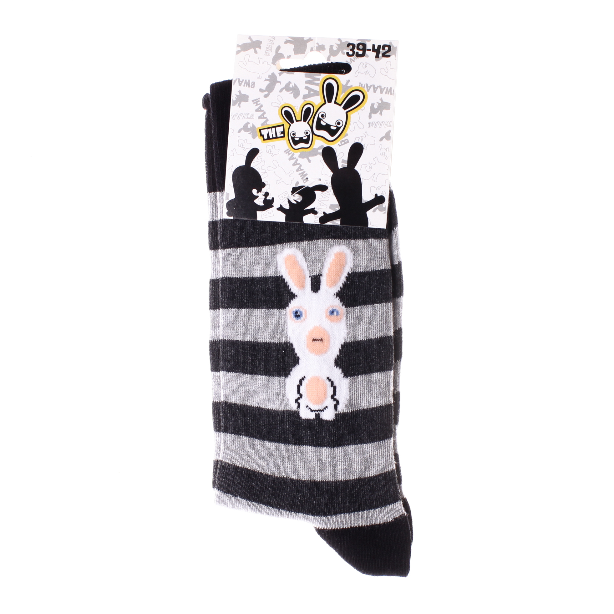 Шкарпетки дитячі Lapins Cretins Lapin Et Rayures 93153261-3 39-42 світло-сірі фото2
