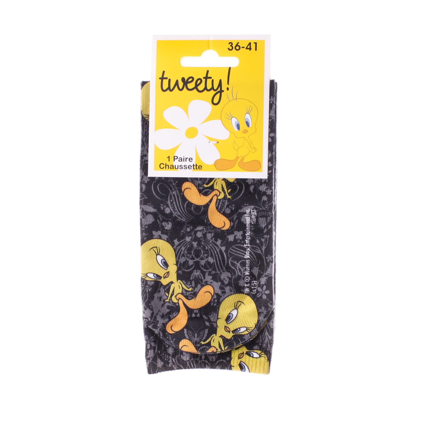 Шкарпетки дитячі Lapins Cretins Tweety Jambes Croisees 17890935-2 36-41 чорні фото2