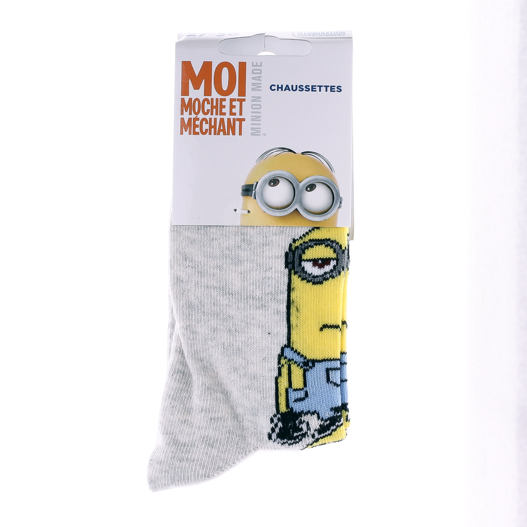 Шкарпетки дитячі Minions Bob Et Rayures 83897920-1 31-34 світло-сірі фото2