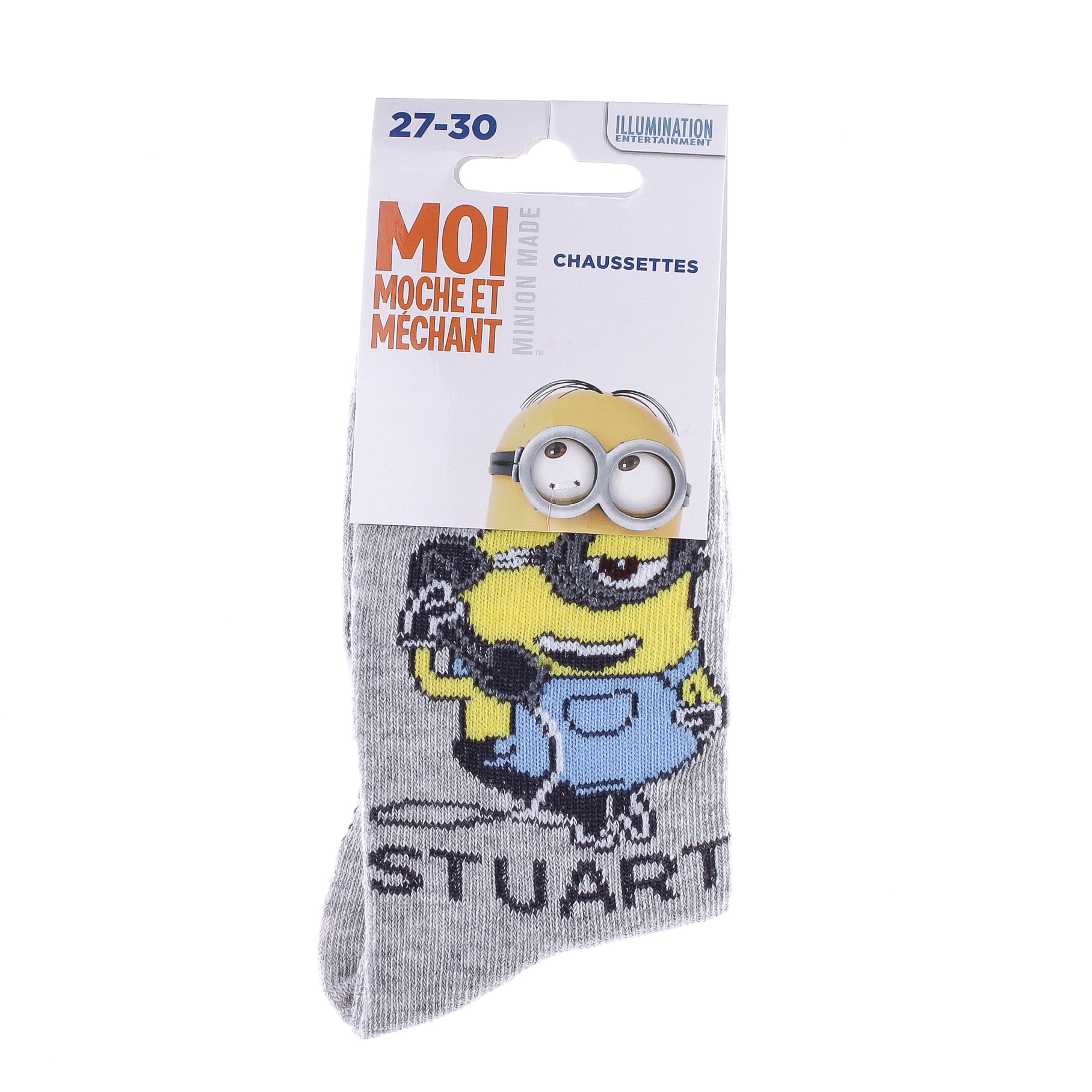 Шкарпетки дитячі Minions Stuart 83897920-6 31-34 світло-сірі фото2