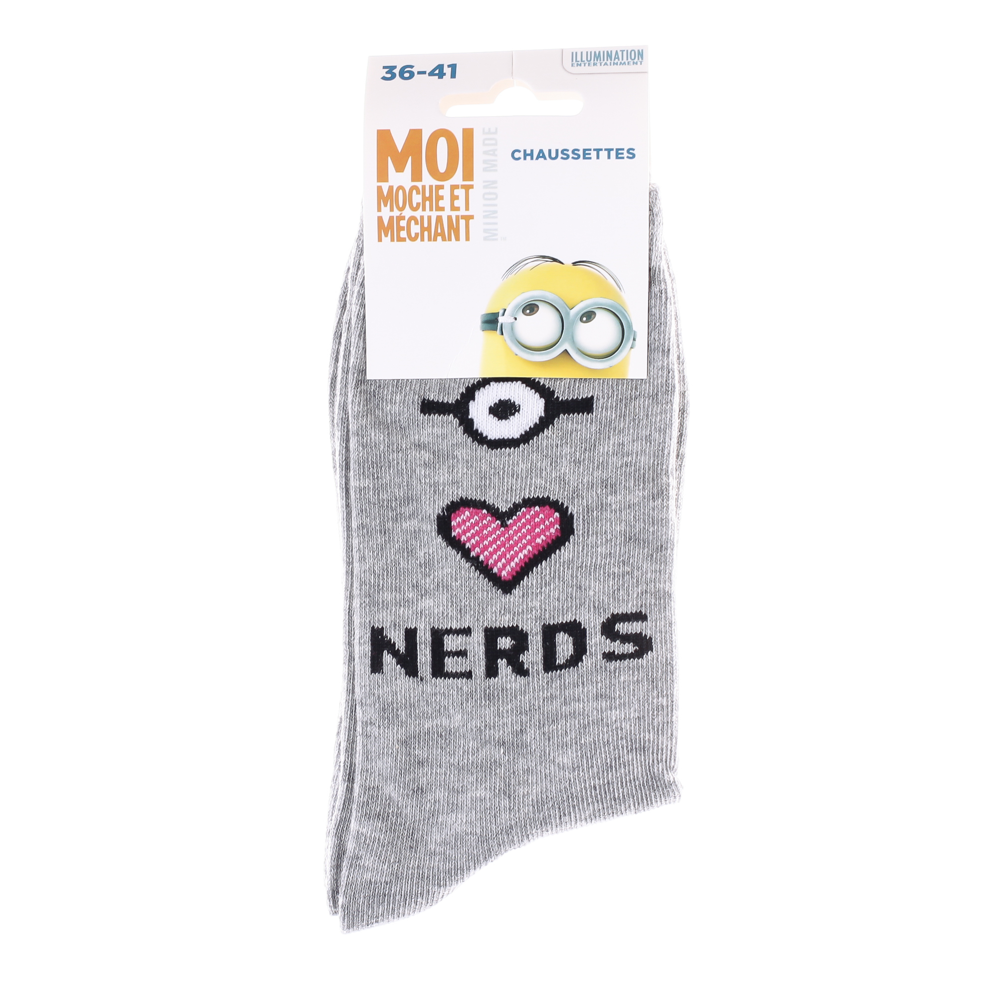Шкарпетки дитячі Minions Coeur 13890131-1 36-41 світло-сірі фото2