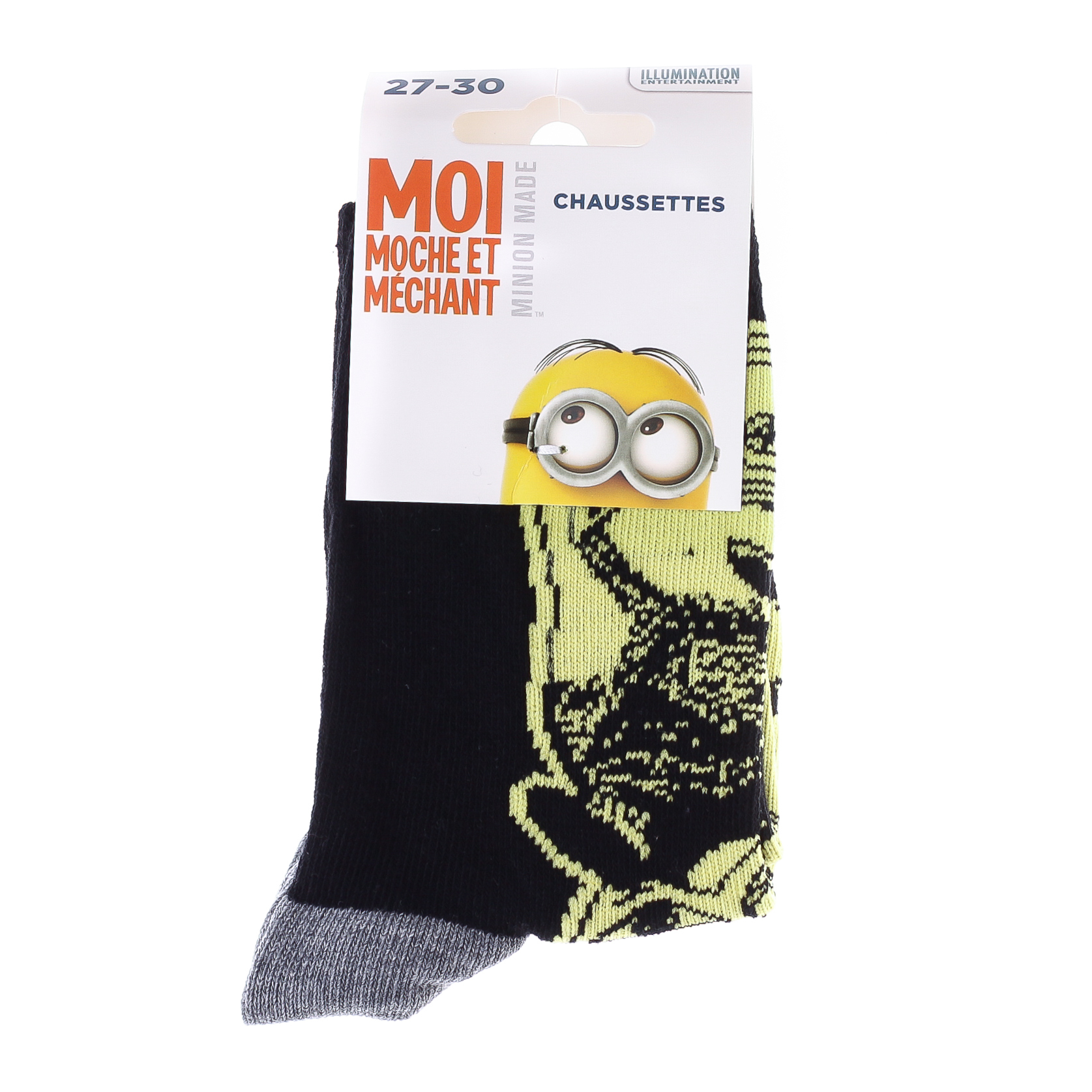 Шкарпетки дитячі Minions Bob Gros 37014-5 31-34 чорні/сірі фото2