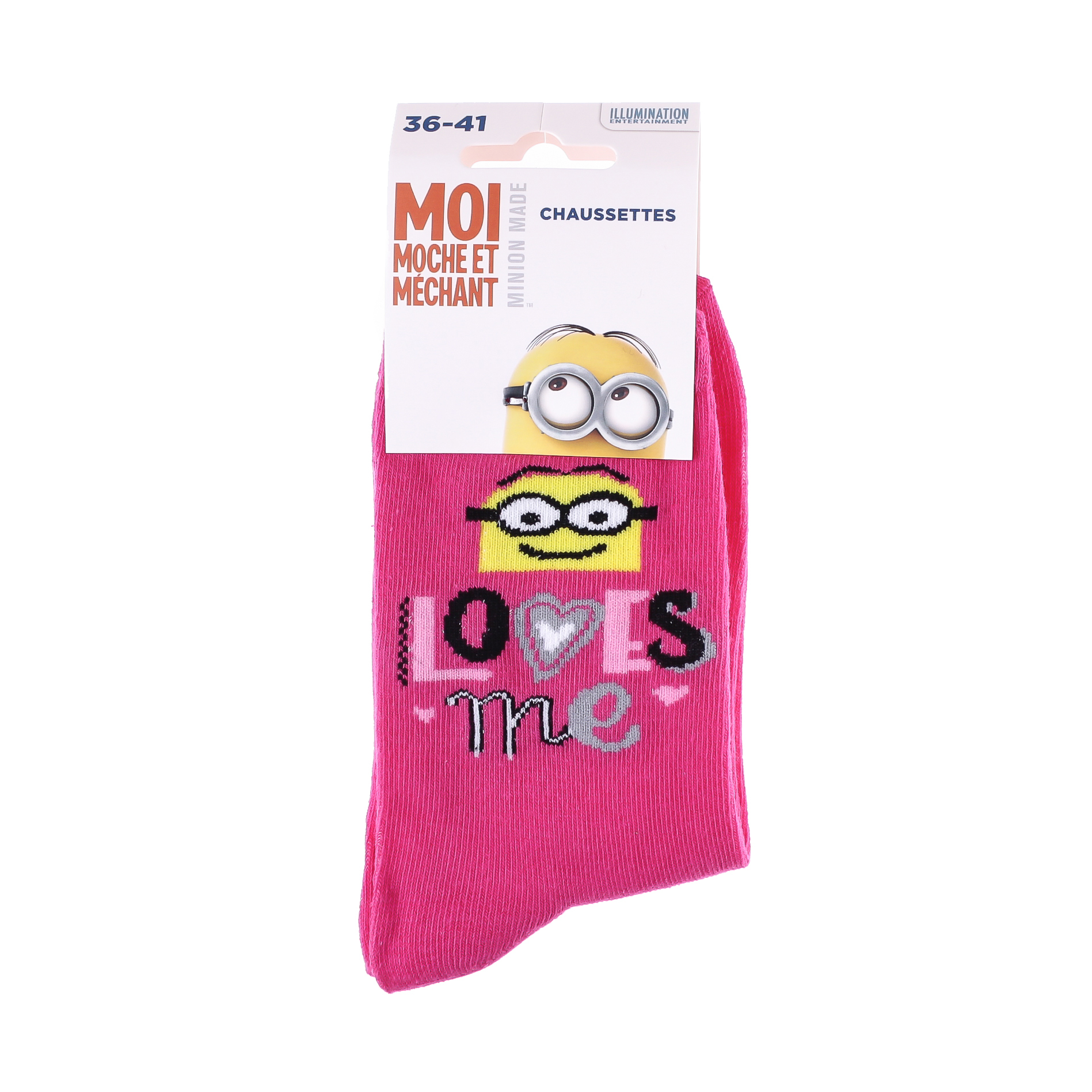 Шкарпетки дитячі Minions Loves Me 13890131-3 36-41 темно-рожеві фото2