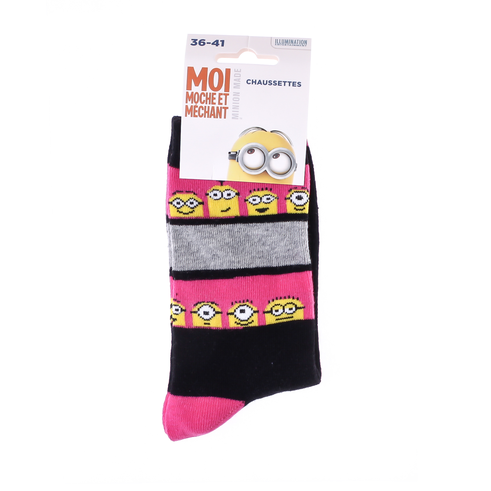 Шкарпетки дитячі Minions Rayures Sur Tige 13890131-7 36-41 чорні фото2
