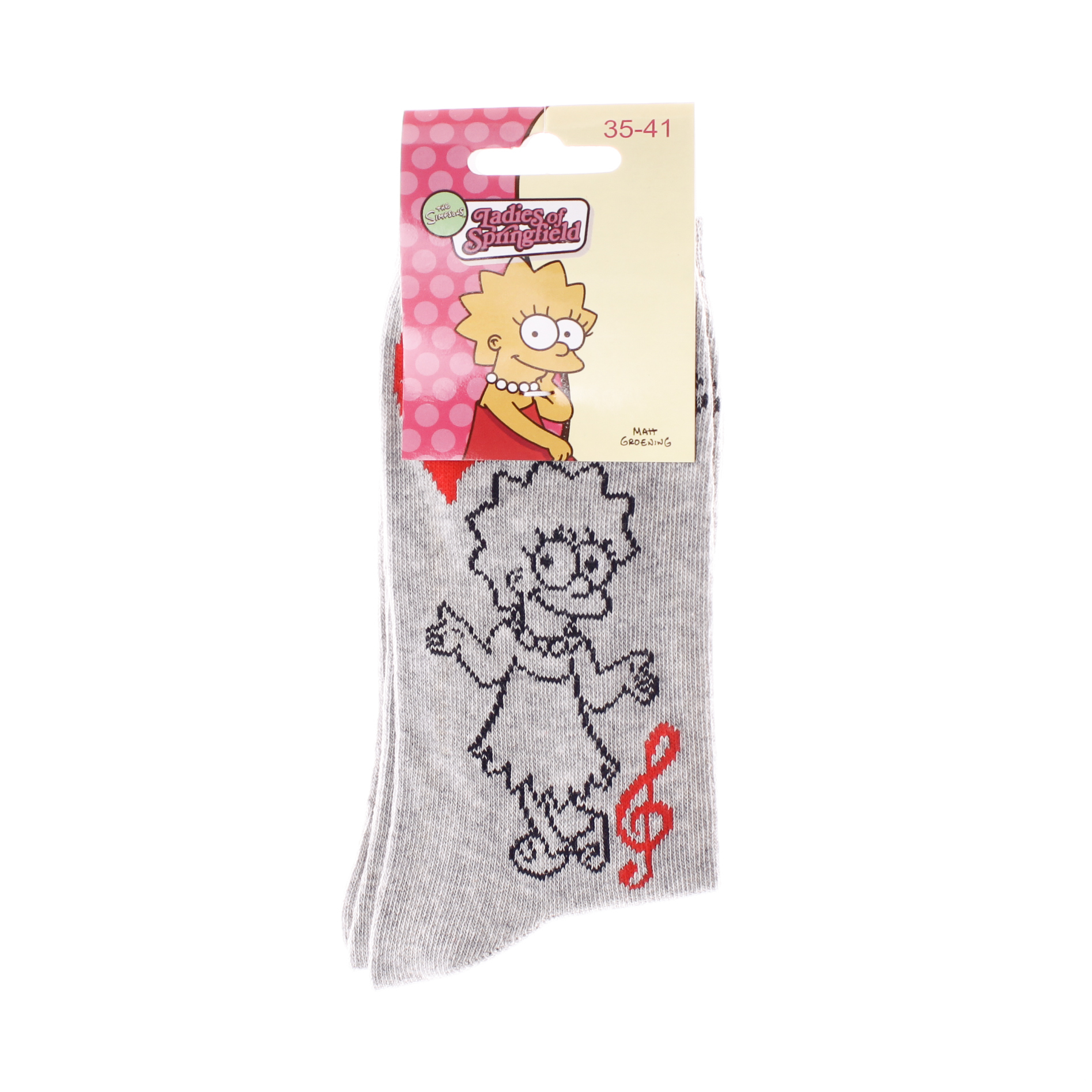 Шкарпетки дитячі Simpson Lisa I Love Music 13057681-3 35 - 41 світло-сірі фото2
