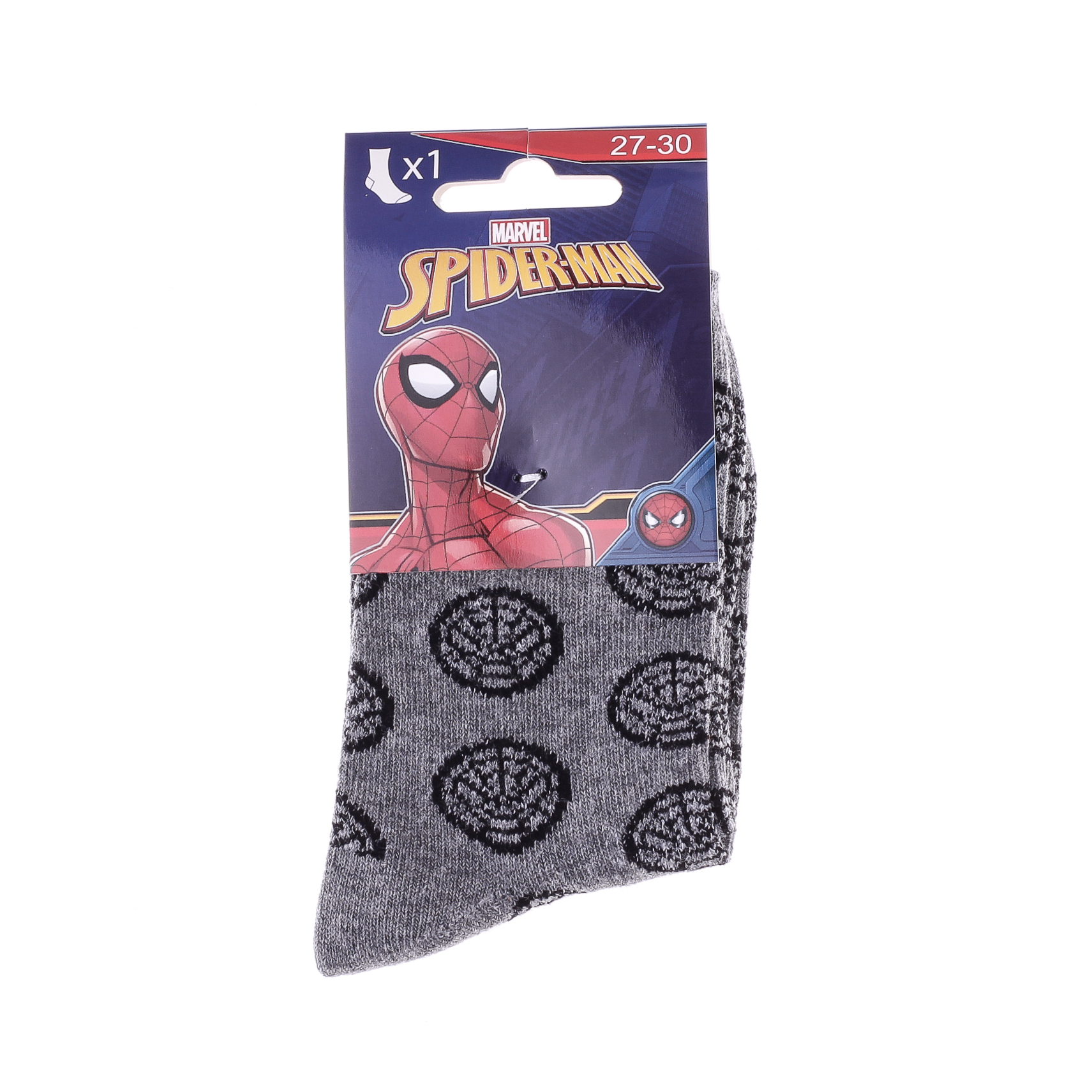 Шкарпетки дитячі Simpson De Tete Spiderman 83892247-7 23-26 темно-сірі фото2