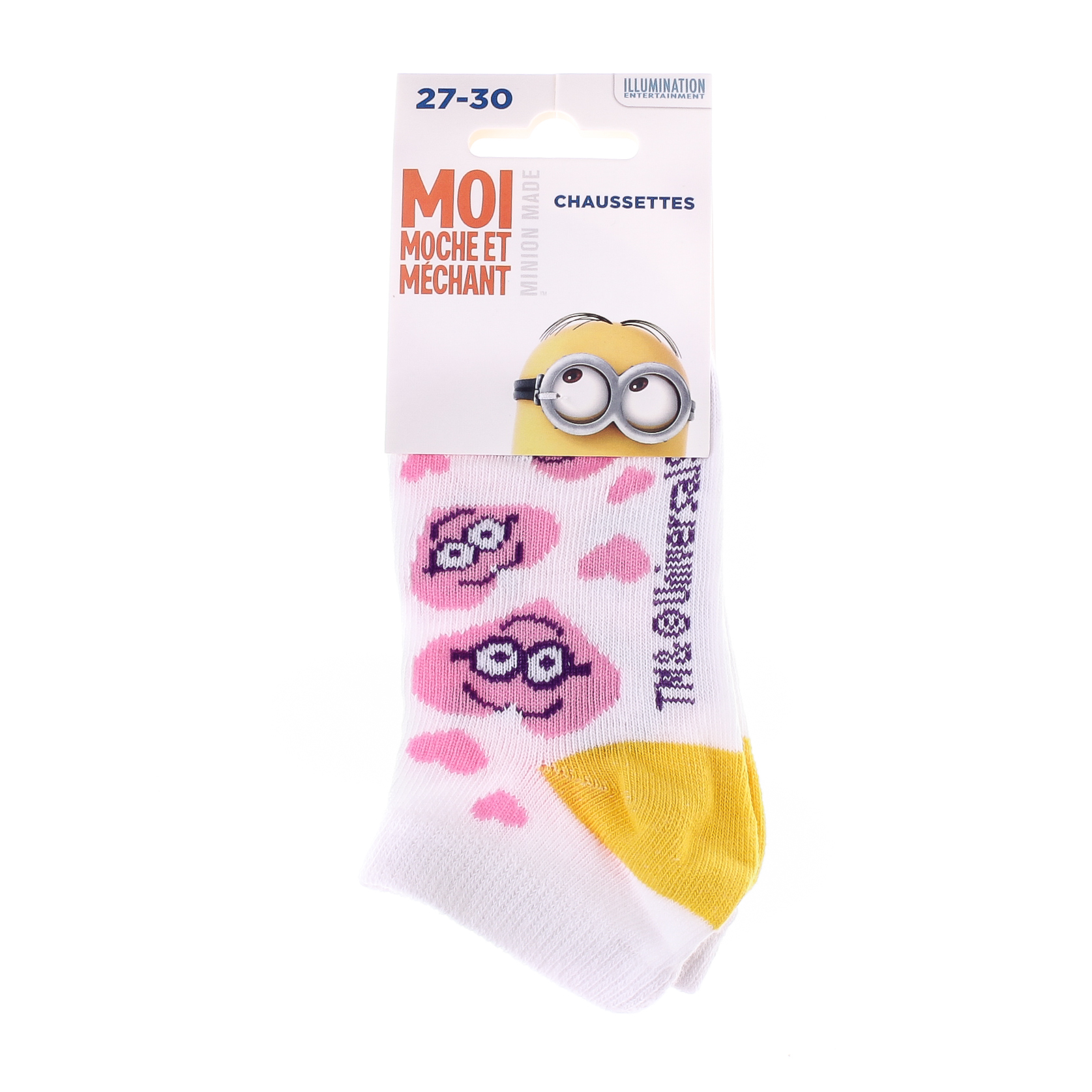 Шкарпетки дитячі Disney Minnie Tete Dans Coeur 83890431-8 27-30 білі/рожеві фото2