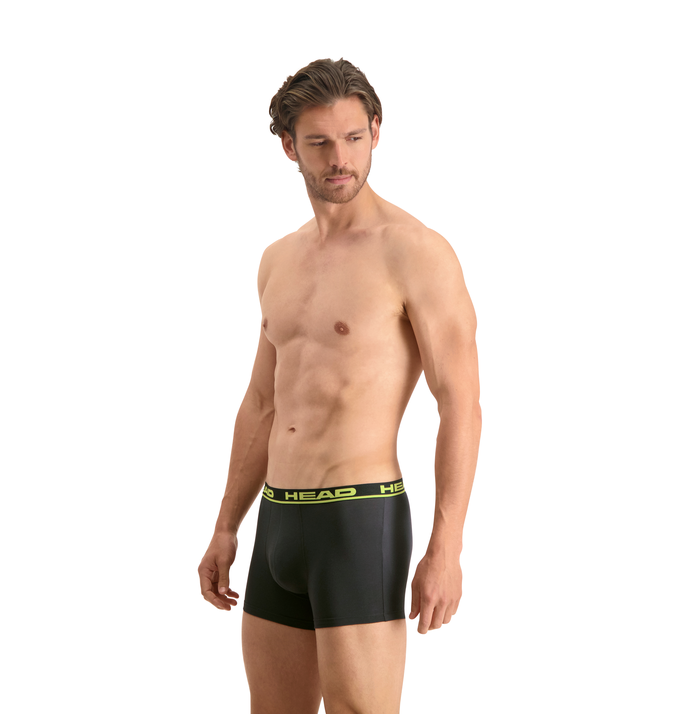 Набор трусов-боксеров мужских Head Basic Boxer 2P 701202741-009 M 2 шт графитовые/желтые фото 