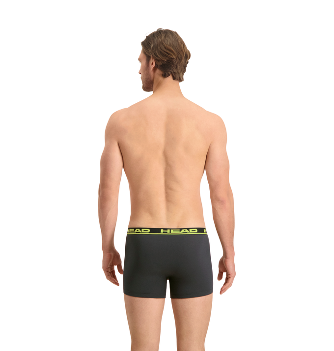 Набор трусов-боксеров мужских Head Basic Boxer 2P 701202741-009 M 2 шт графитовые/желтые фото 