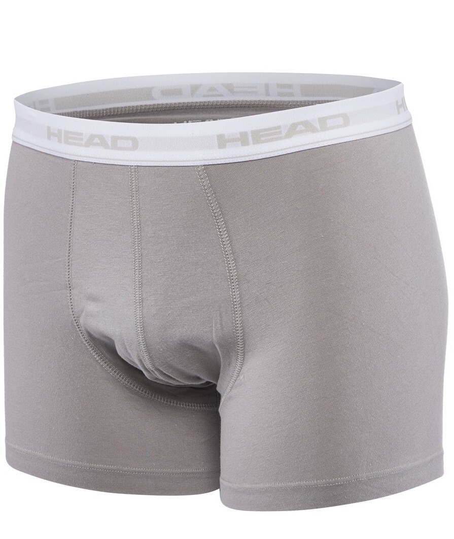Набор трусов-боксеров мужских Head Basic Boxer 2P 841001001-400 S 2 шт светло-серые фото 