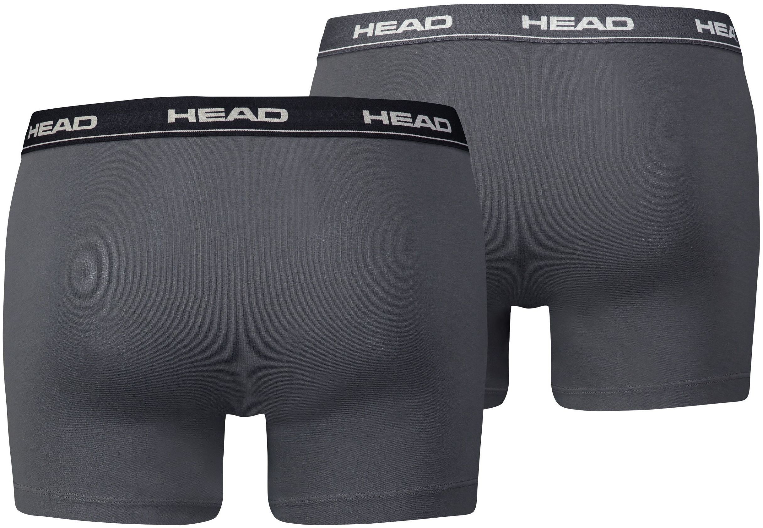 Набор трусов-боксеров мужских Head Basic Boxer 2P 841001001-415 S 2 шт серые фото 