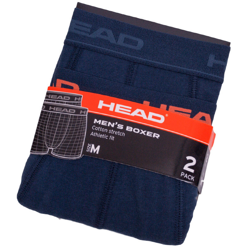 Набор трусов-боксеров мужских Head Basic Boxer 2P 841001001-493 S 2 шт темно-синие фото 