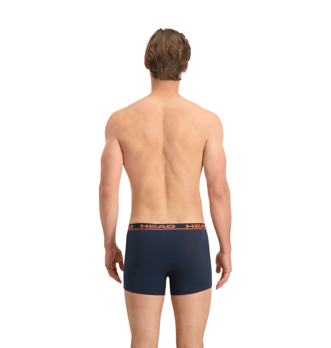 Набор трусов-боксеров мужских Head Basic Boxer 2P 701202741-010 M 2 шт темно-синие/оранжевые фото 
