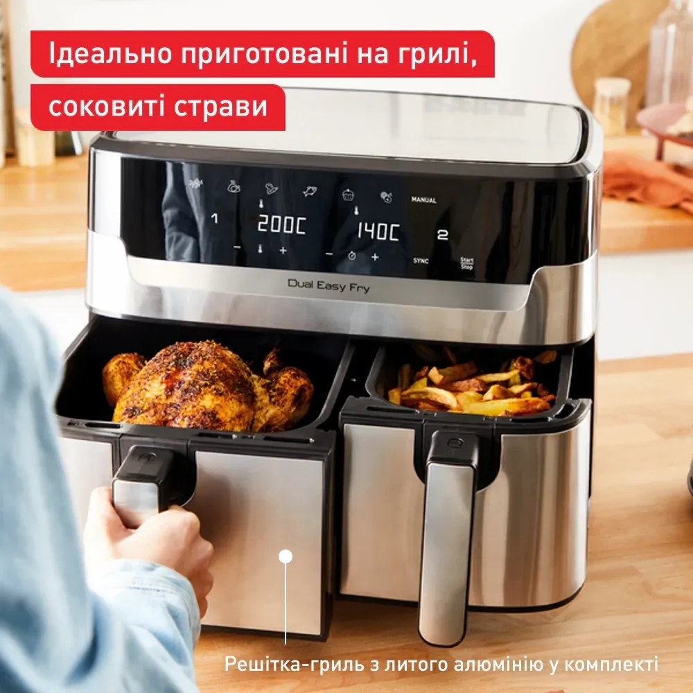 Мультипіч Tefal Dual Easy Fry & Grill Air Fryer EY905D10_SALEфото3