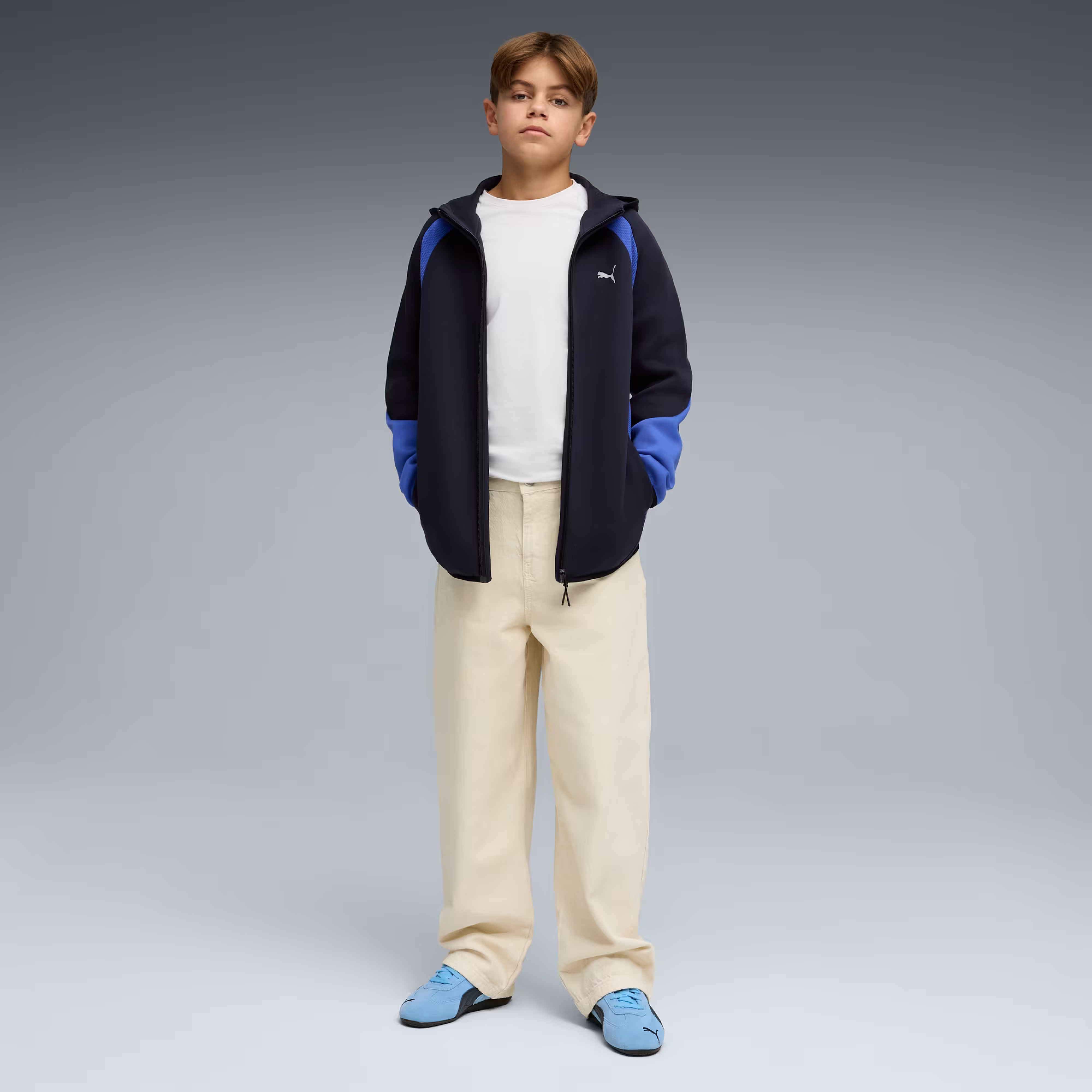 Спортивная кофта детская Puma Evostripe 692509-16 152 темно-синяя фото 