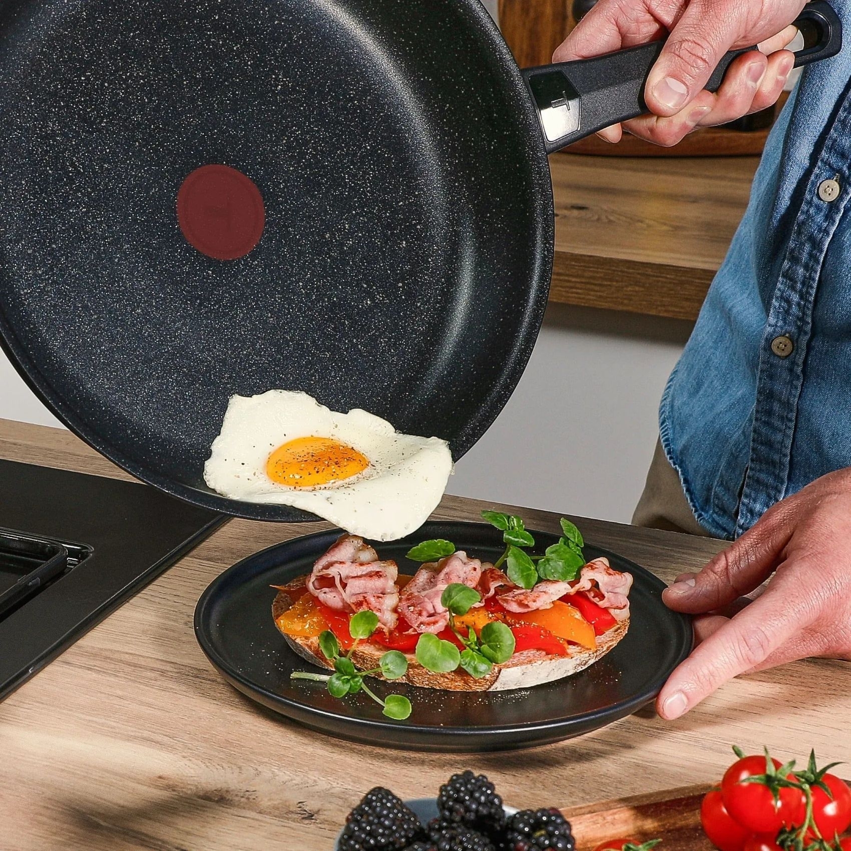 Сковорода Tefal Expertise, 24см, алюминий, бакелит, черный фото 14