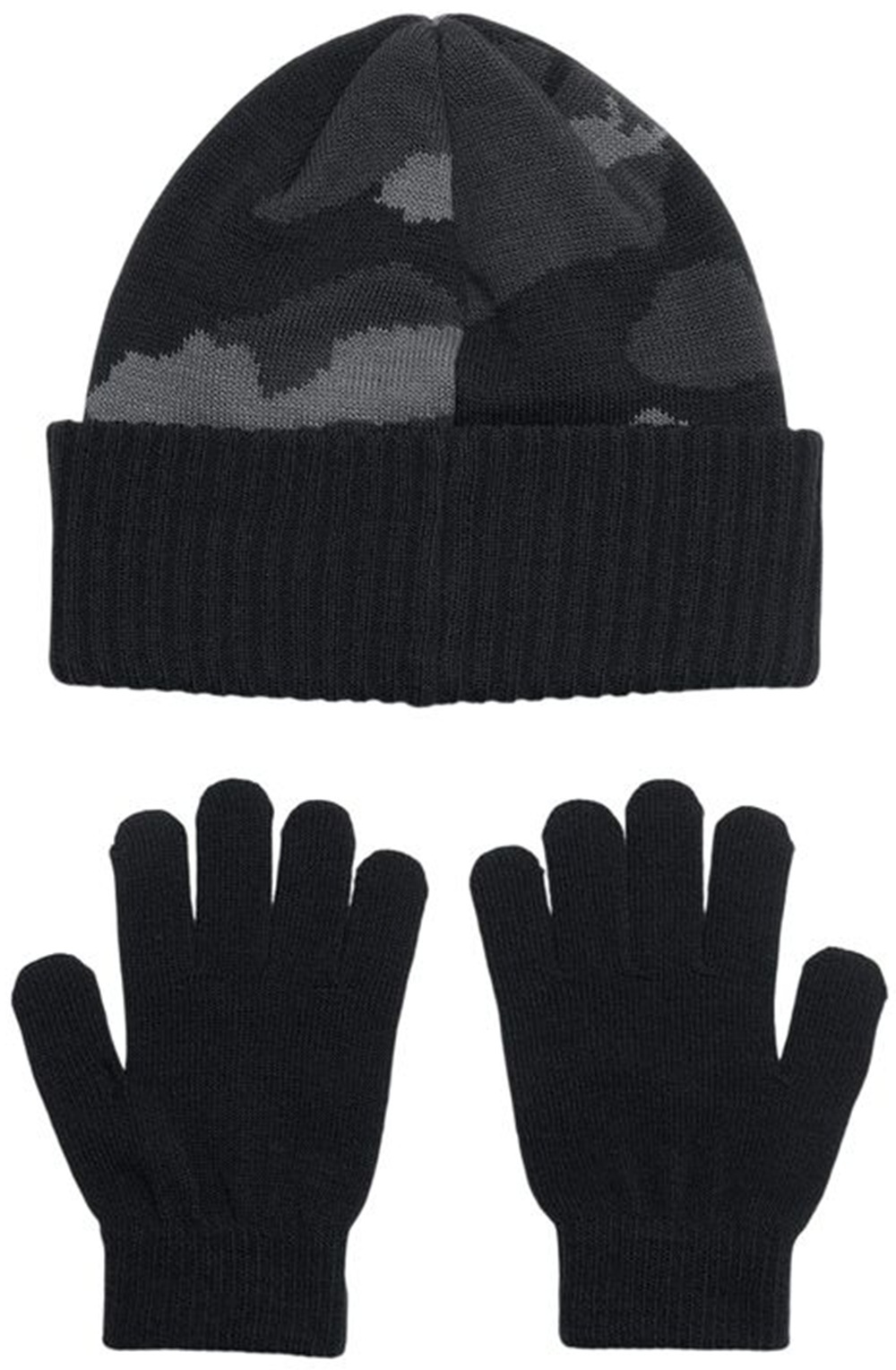 Набор шапка и перчатки Under Armour B Beanie/Glove Combo 1386641-001 черные фото2