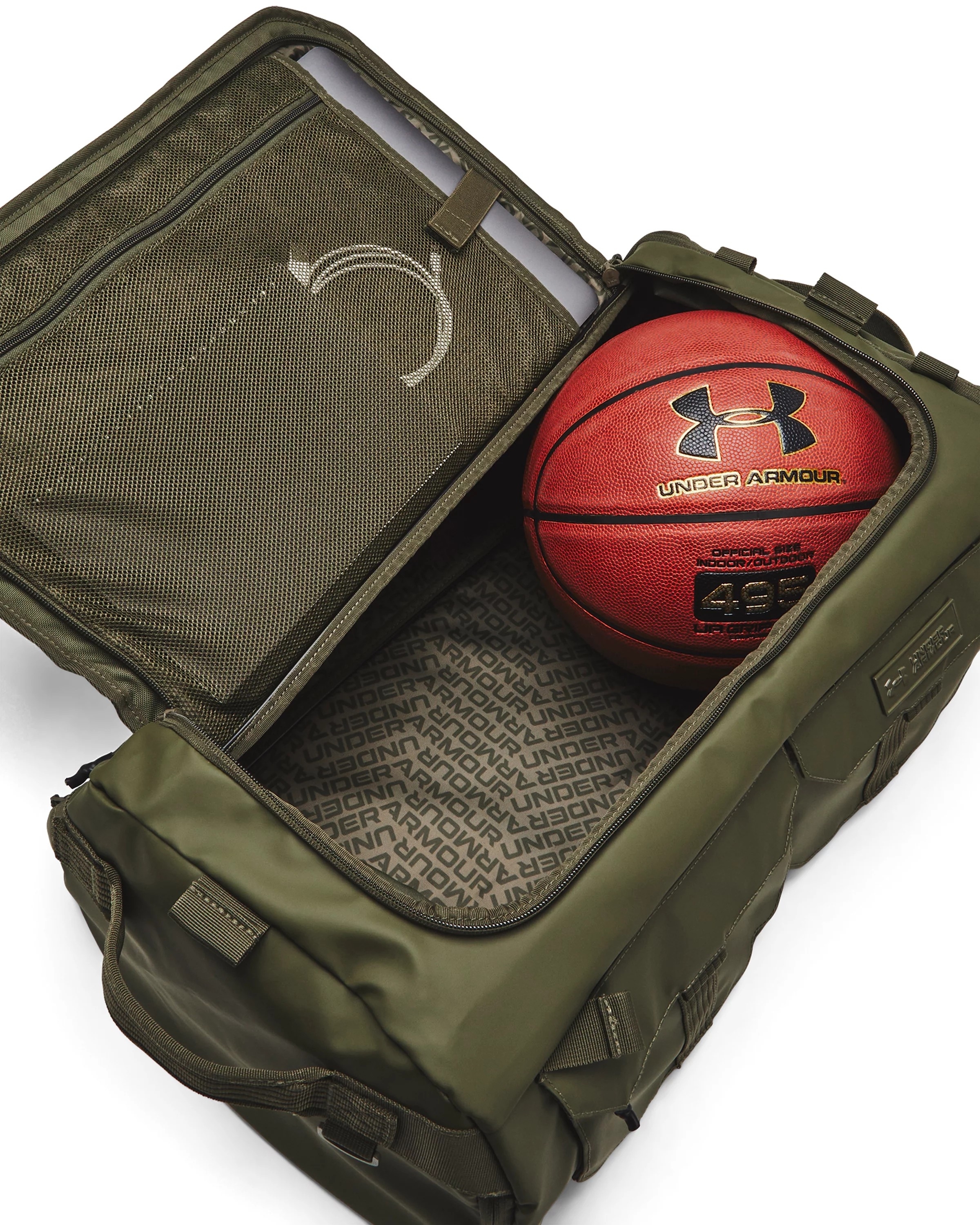 Рюкзак-сумка Under Armour Triumph Backpack Duffle 48L 1384664-390 оливковая фото 