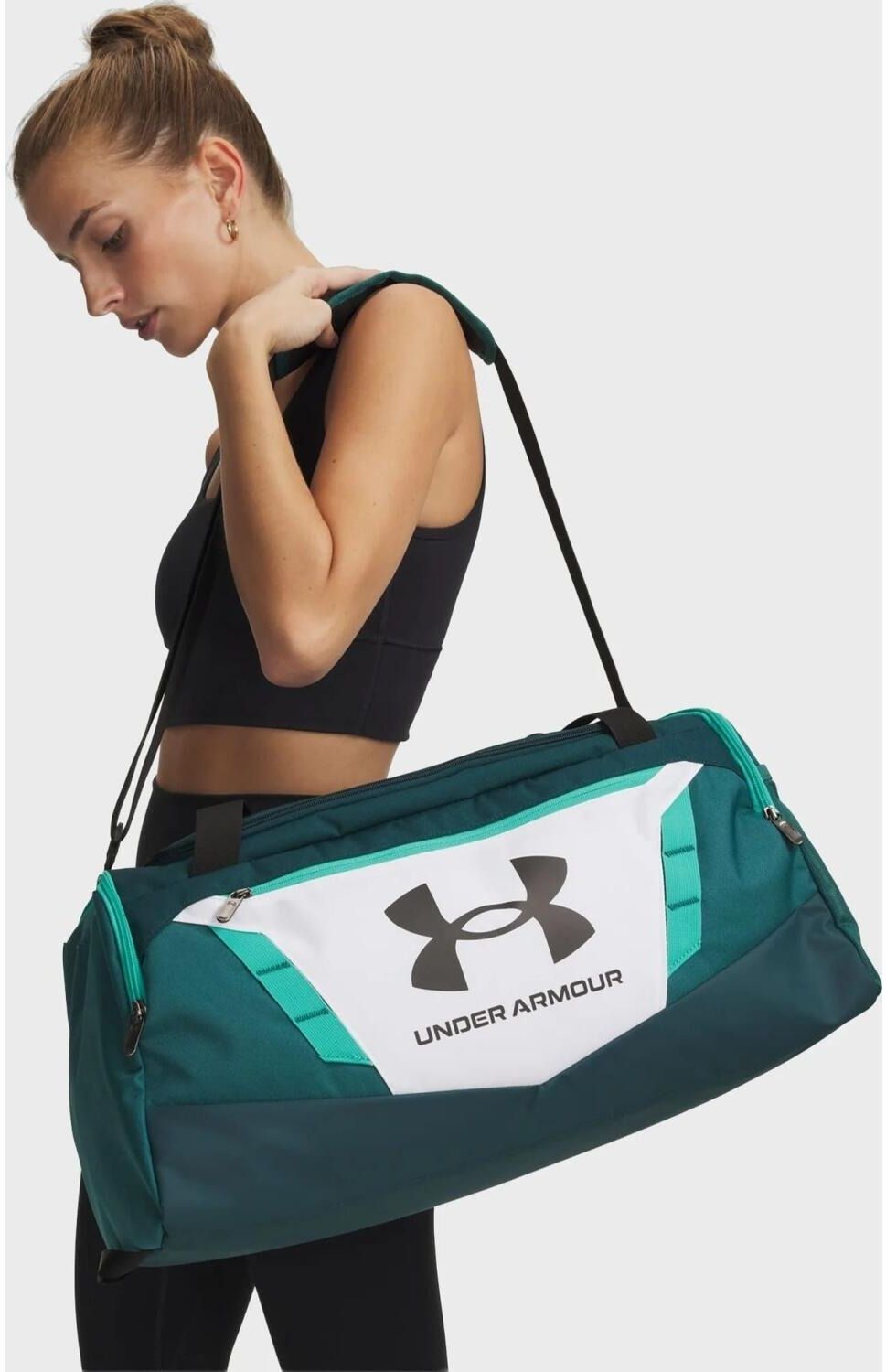 Сумка Under Armour Undeniable 5.0 Duffle SM 40L 1369222-100 зеленая/белая фото 
