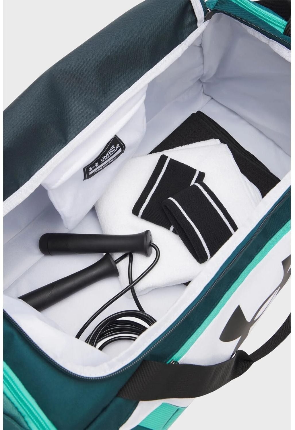 Сумка Under Armour Undeniable 5.0 Duffle SM 40L 1369222-100 зеленая/белая фото 