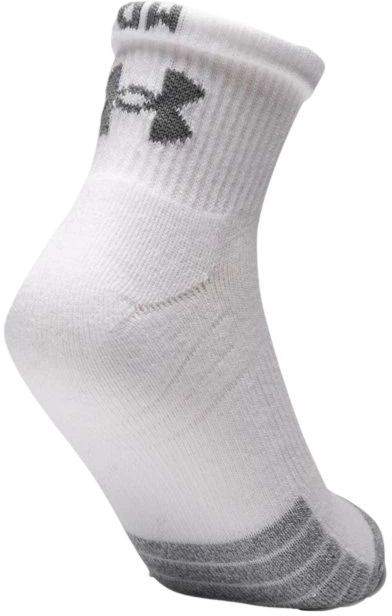 Набор носков Under Armour Heatgear Quarter 3pk 1353262-100 L 3 шт. белые фото 