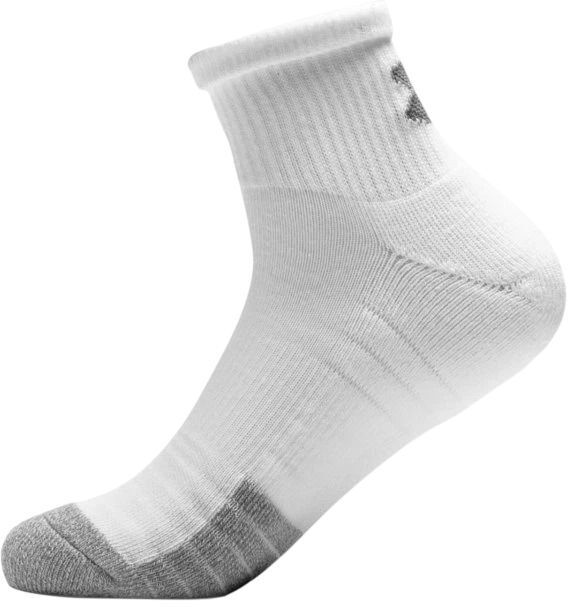 Набор носков Under Armour Heatgear Quarter 3pk 1353262-100 L 3 шт. белые фото 