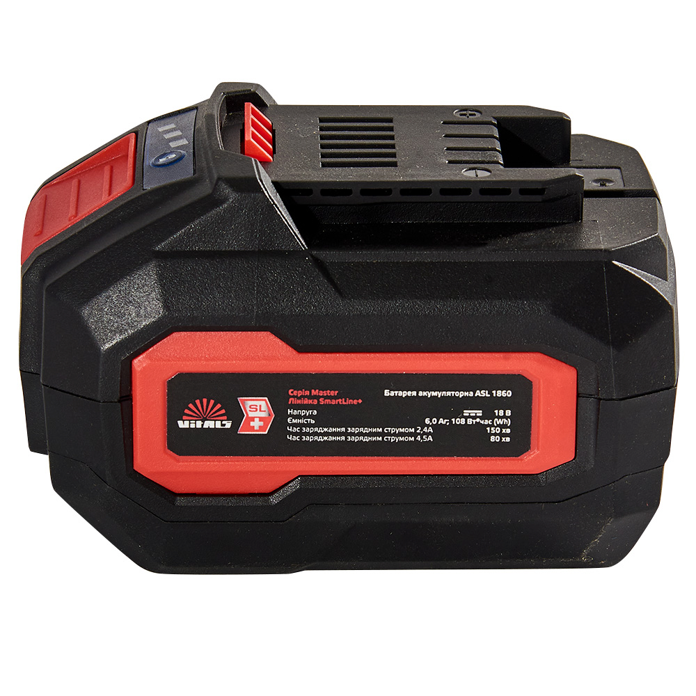 Аккумулятор Vitals Master ASL 1860 SmartLine+ 18В 6.0А·час (184457) фото 