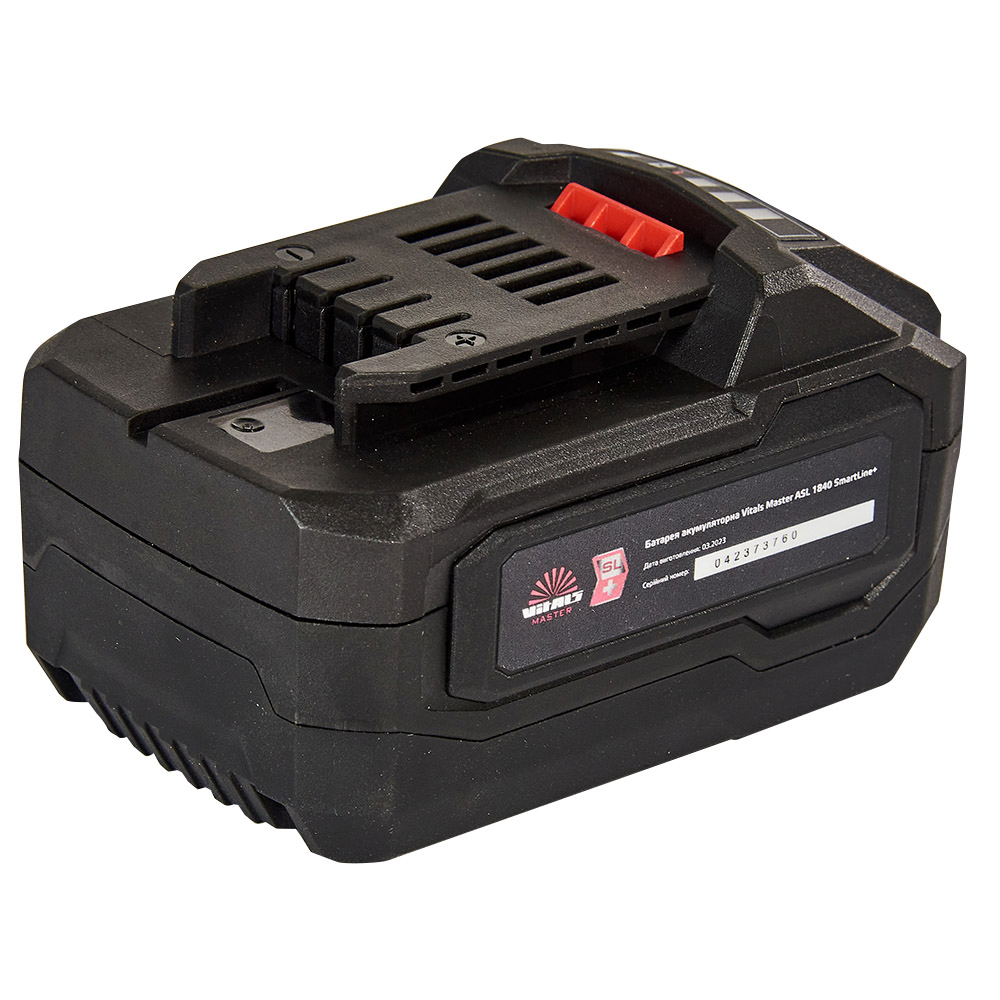 Аккумулятор Vitals Master ASL 1840 SmartLine+ 18В 4.0А·час (184456) фото 