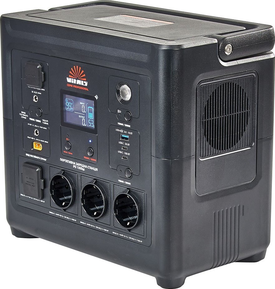 Портативная электростанция Vitals Professional PS 1000qc, 1200 Вт, 835 Вт·ч, LifePo4 (223637) фото4