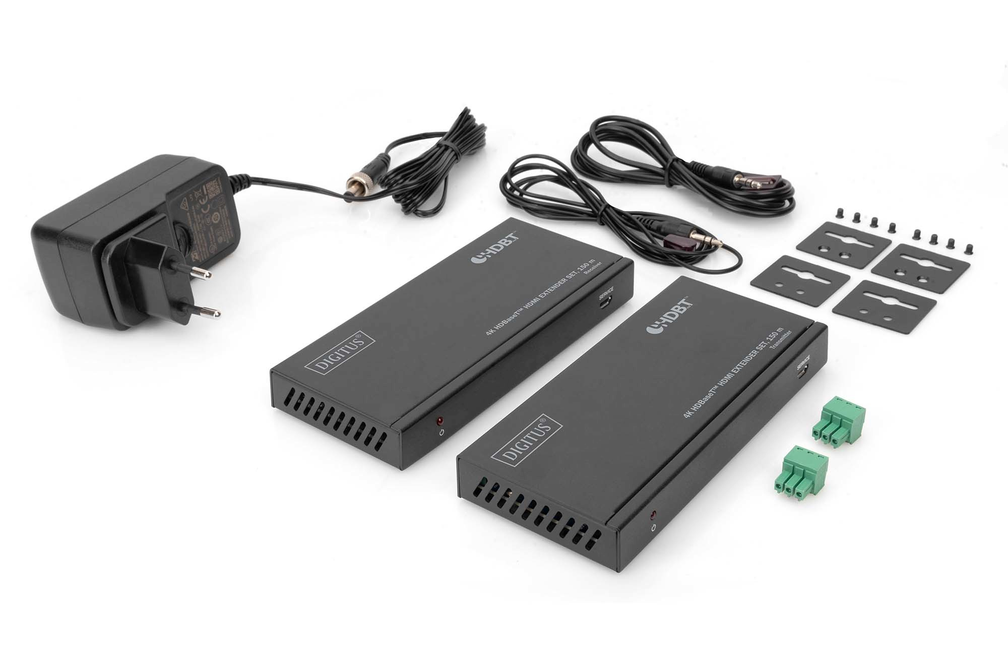 Набор удлинителей DIGITUS HDMI, HDBaseT, UHD 4K2K@60Гц (CАТ6А,7,8) 150м (DS-55508) фото 